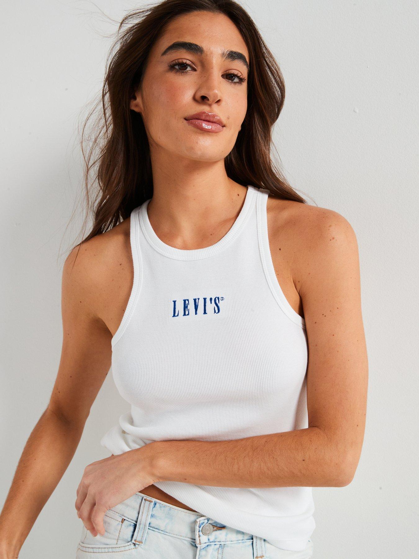 Image 4 of 6 of Levi's Graphic Gemini Tank - Tank Serif 1873 Bright White