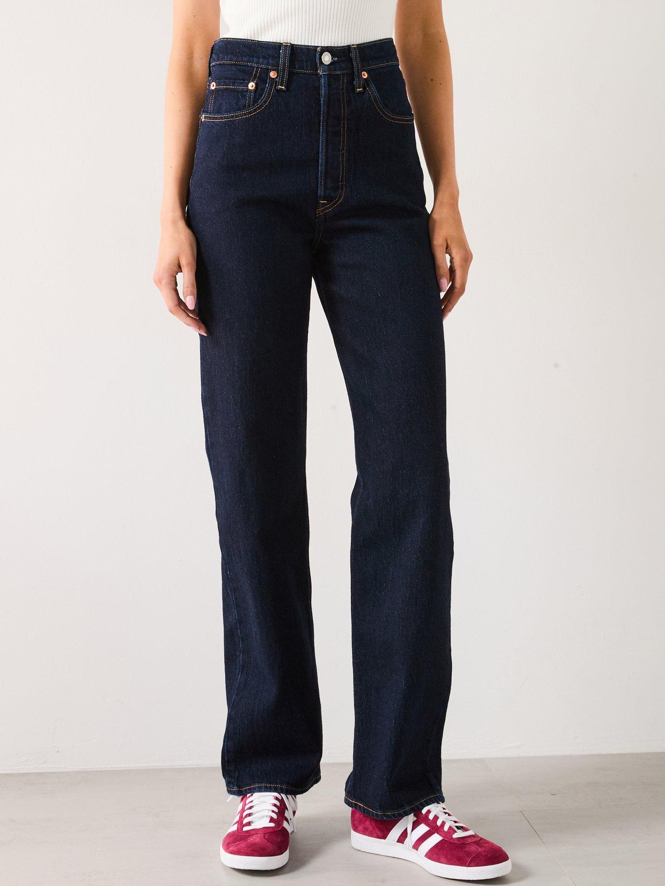 Image 1 of 5 of Levi's Women's Ribcage Full-length Jeans - Small Course - Blue