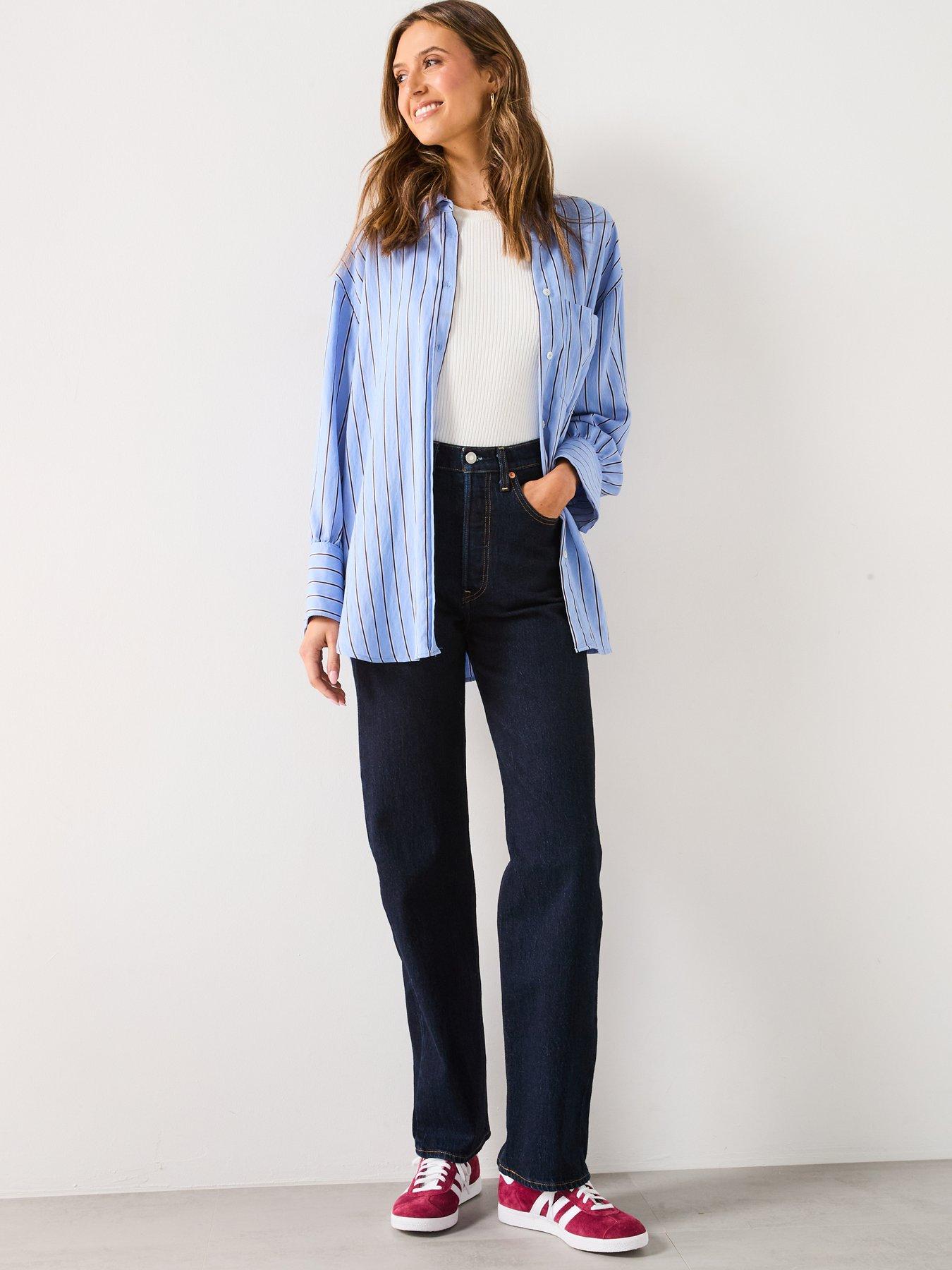 Image 3 of 5 of Levi's Women's Ribcage Full-length Jeans - Small Course - Blue