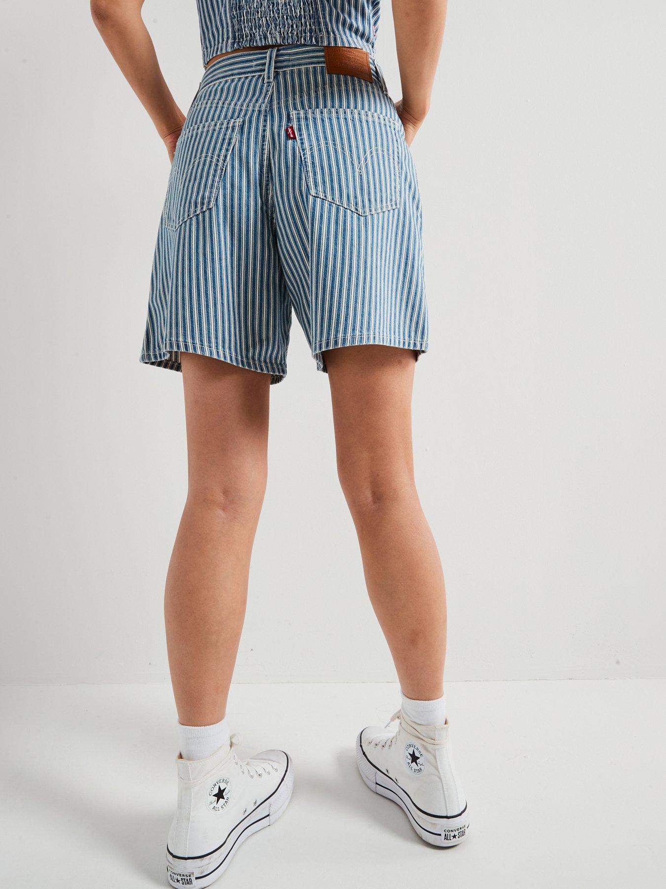 levis-high-rise-baggy-shorts-mischa-stripe-short-bluestillFront
