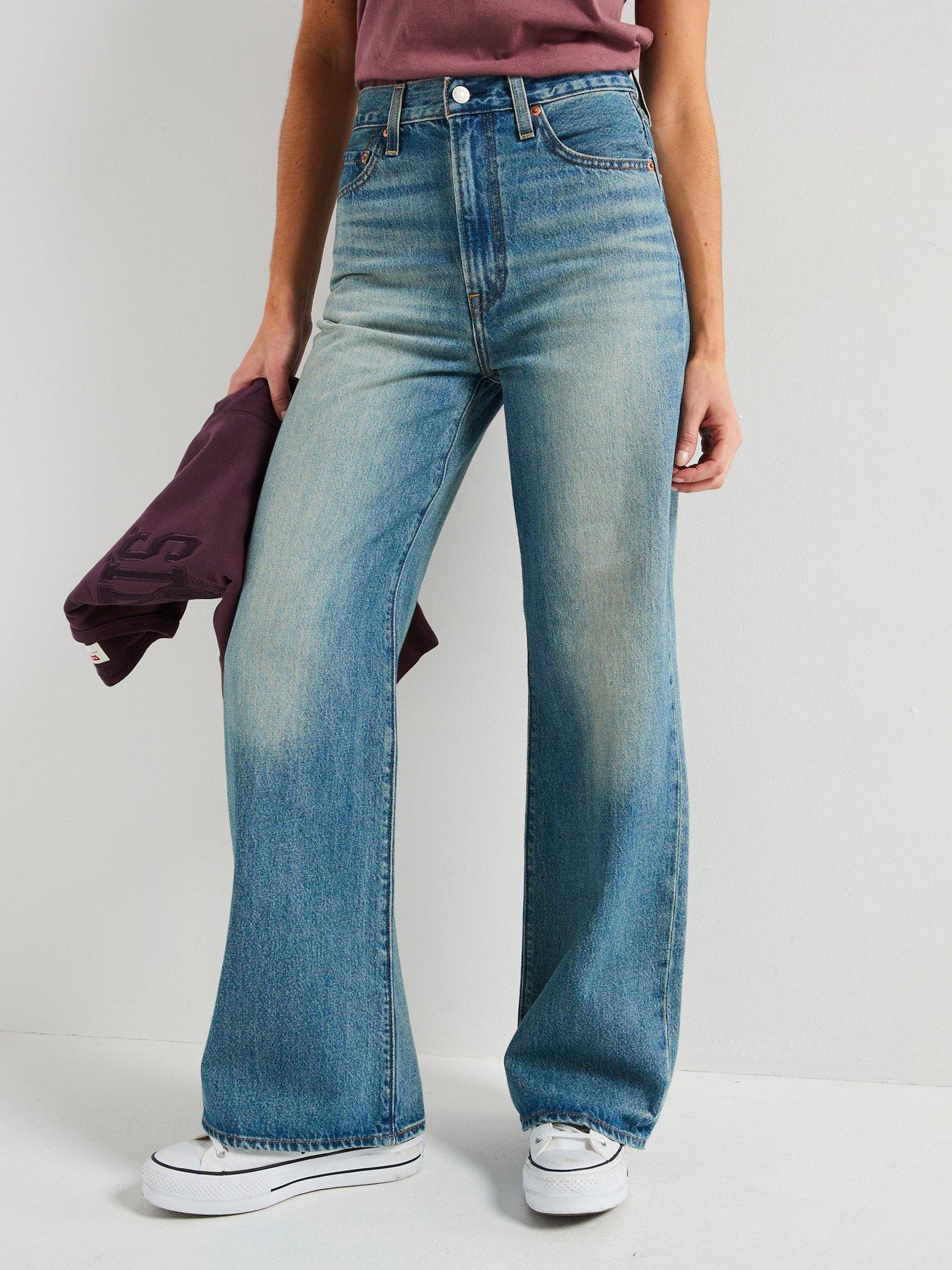 Image of Levi's Ribcage Wide Leg Jeans - Tint Story Blue
