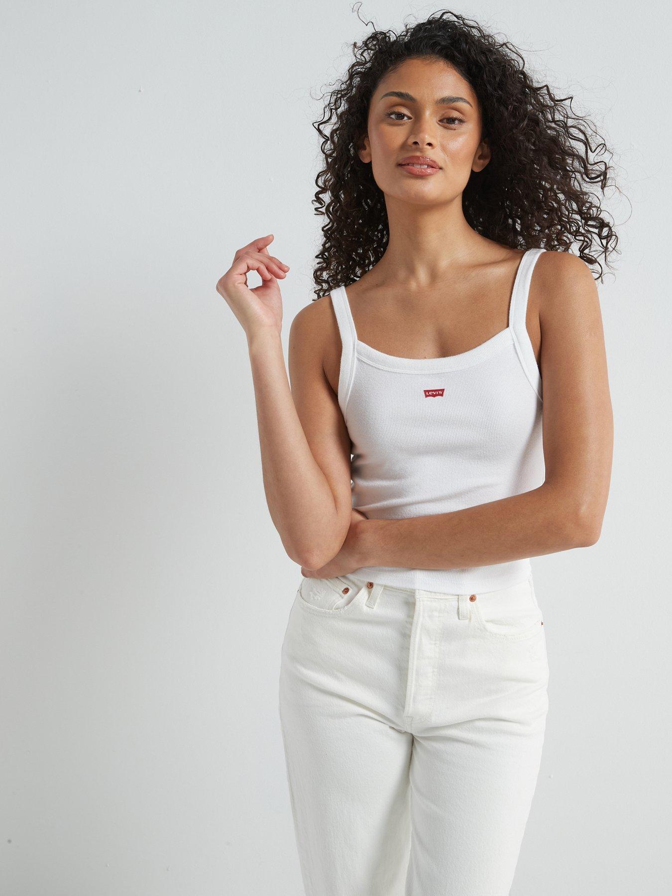 Levi's Essential Sporty Tank - White + Cotton