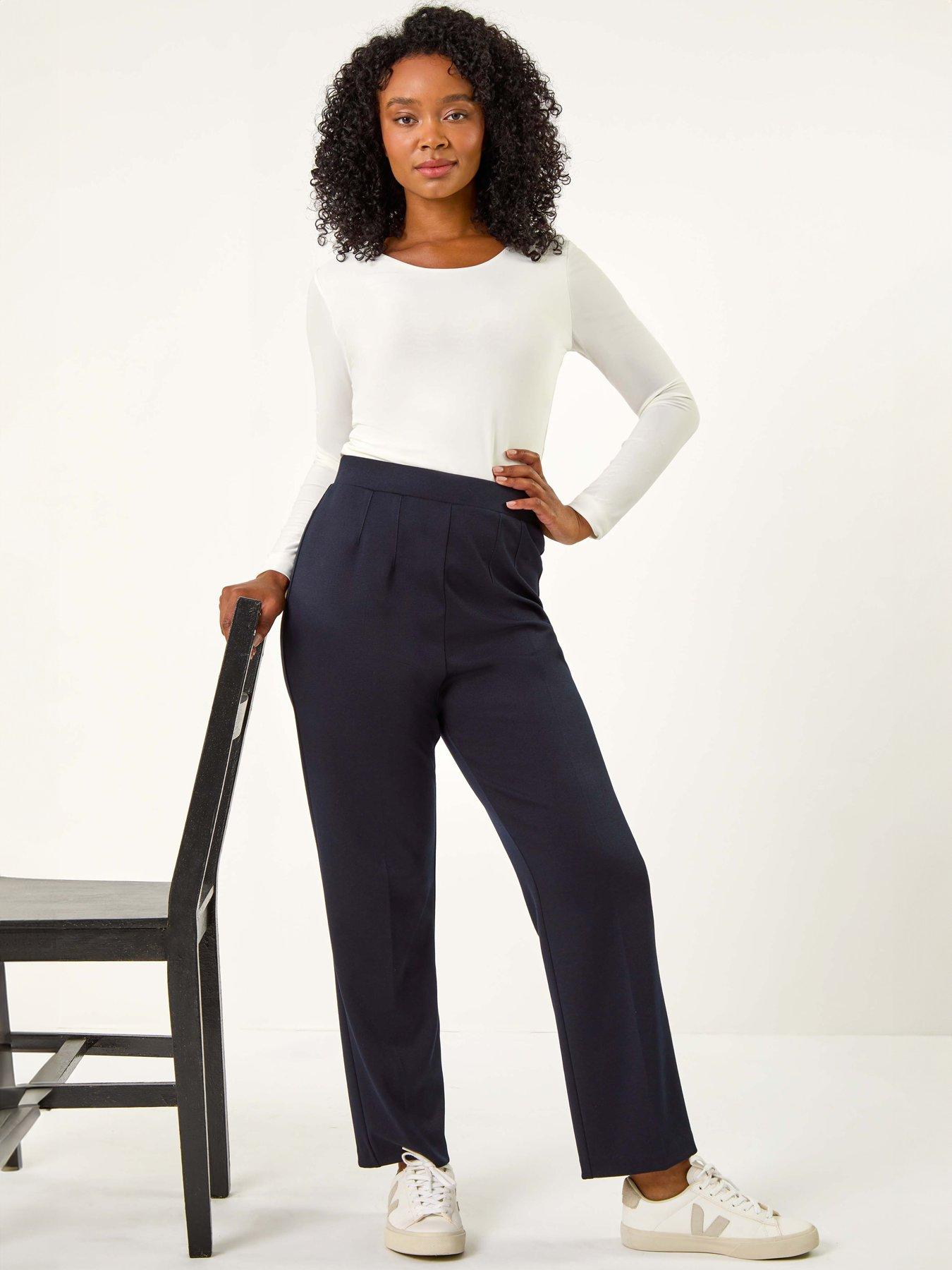 roman-petite-straight-leg-ponte-stretch-trouser-navyoutfit