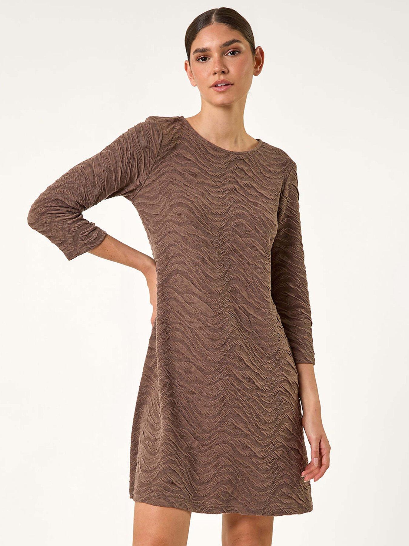 roman-wave-textured-stretch-a-line-dress-beige