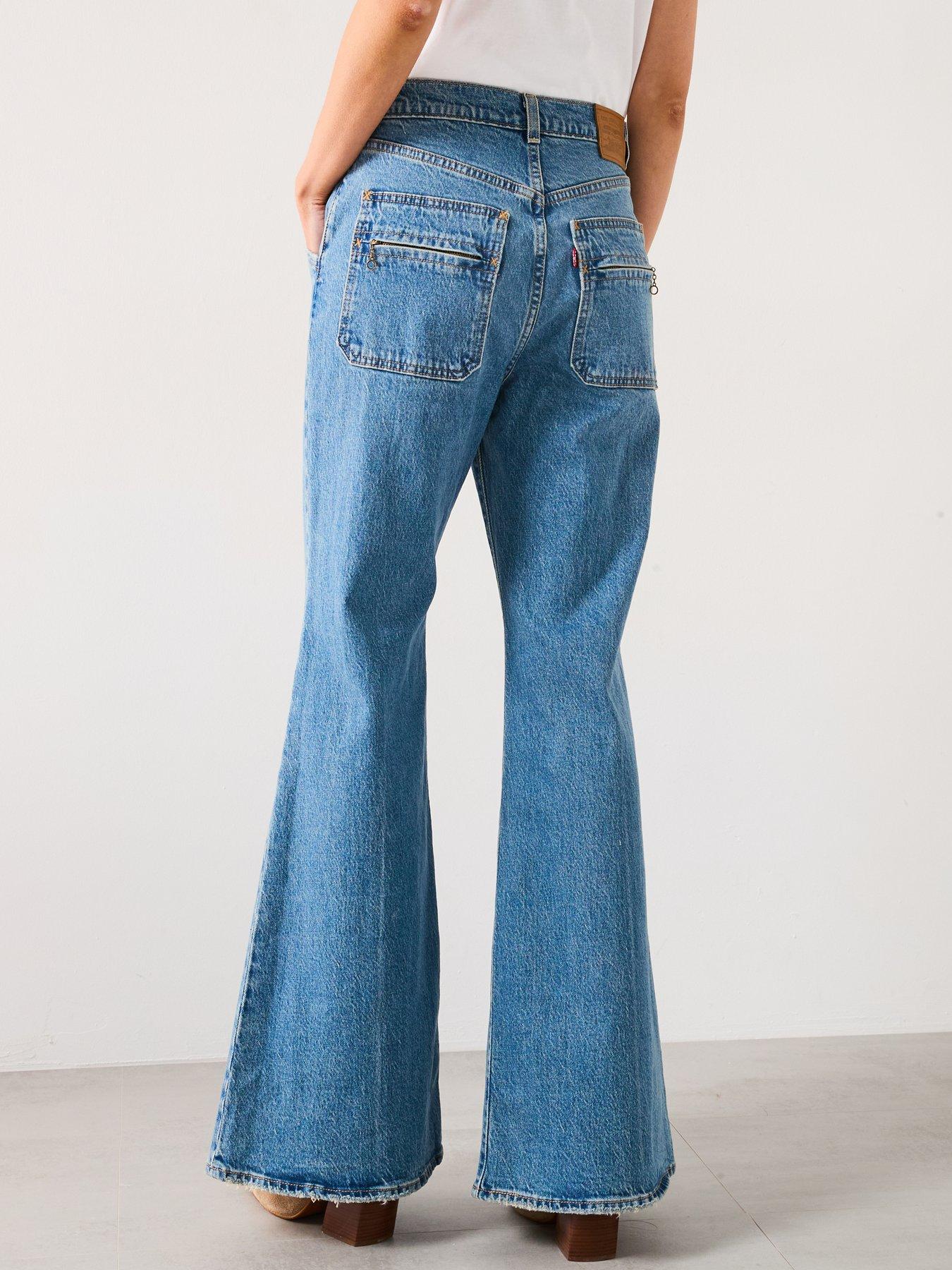 Image 2 of 6 of Levi's Ribcage Bell Jeans - Next Saturday Blue