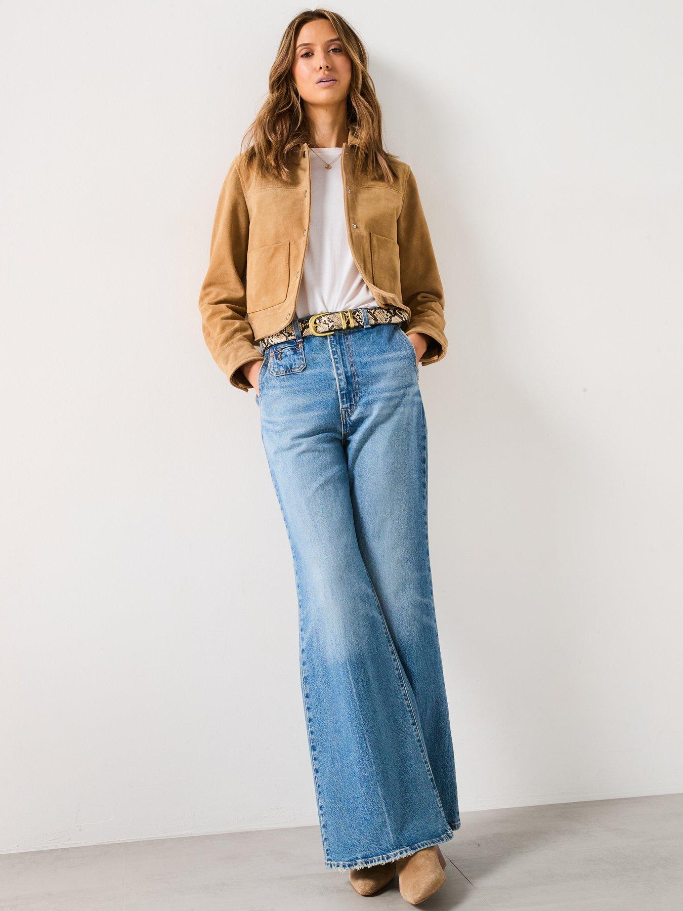 Image 3 of 6 of Levi's Ribcage Bell Jeans - Next Saturday Blue