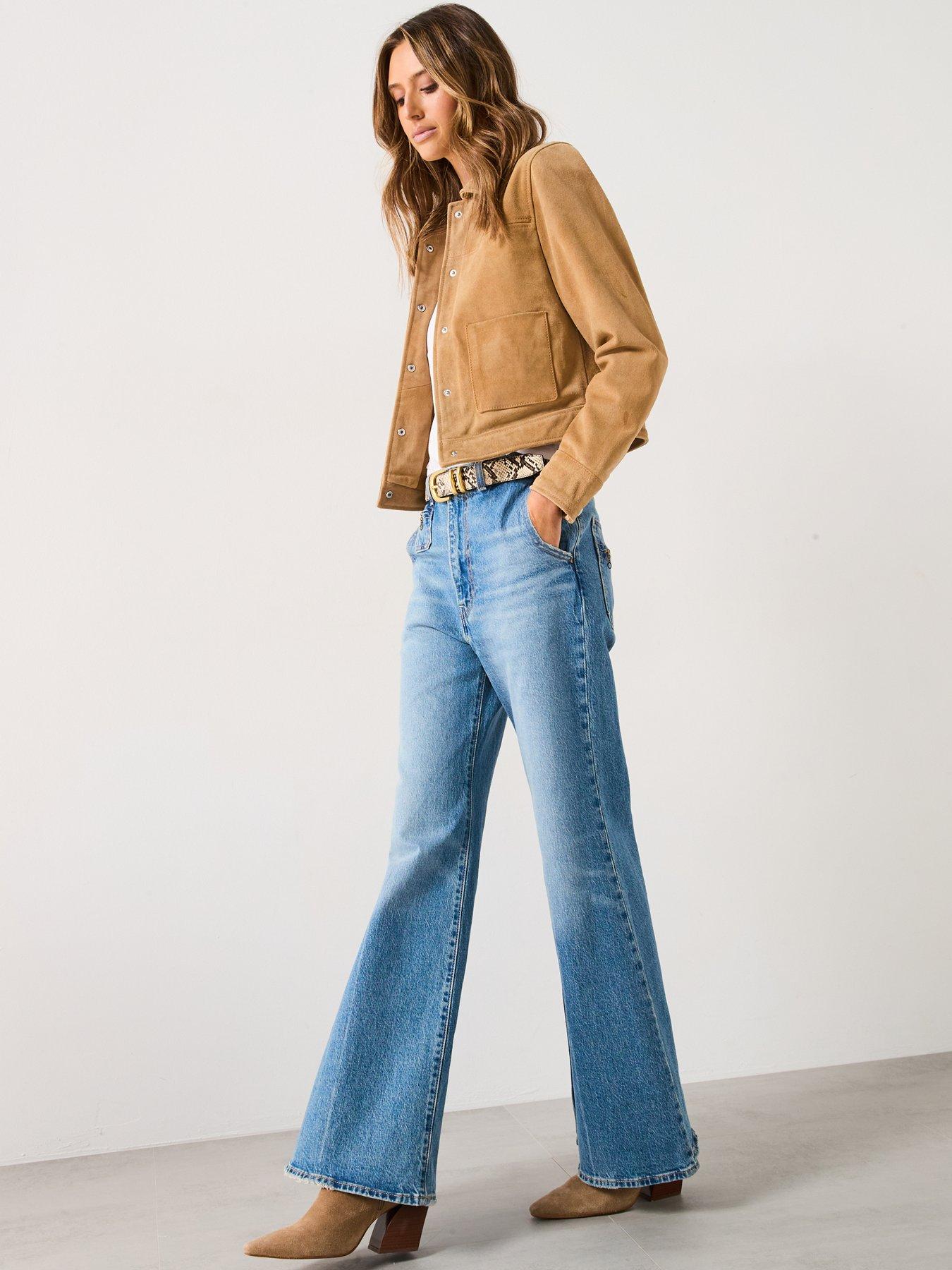 Image 5 of 6 of Levi's Ribcage Bell Jeans - Next Saturday Blue