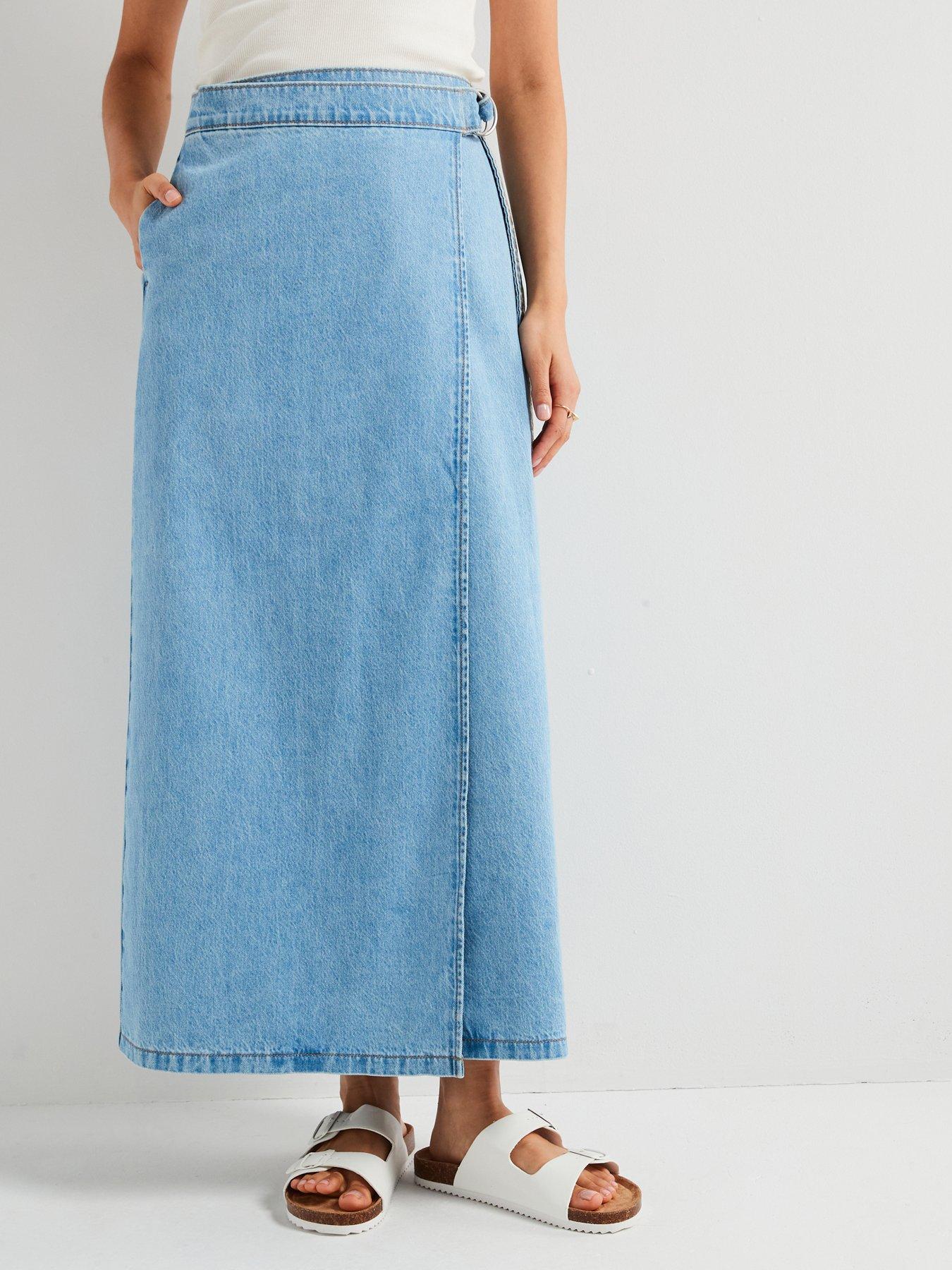 Levi's Column Wrap Skirt - Wrapped In Blue