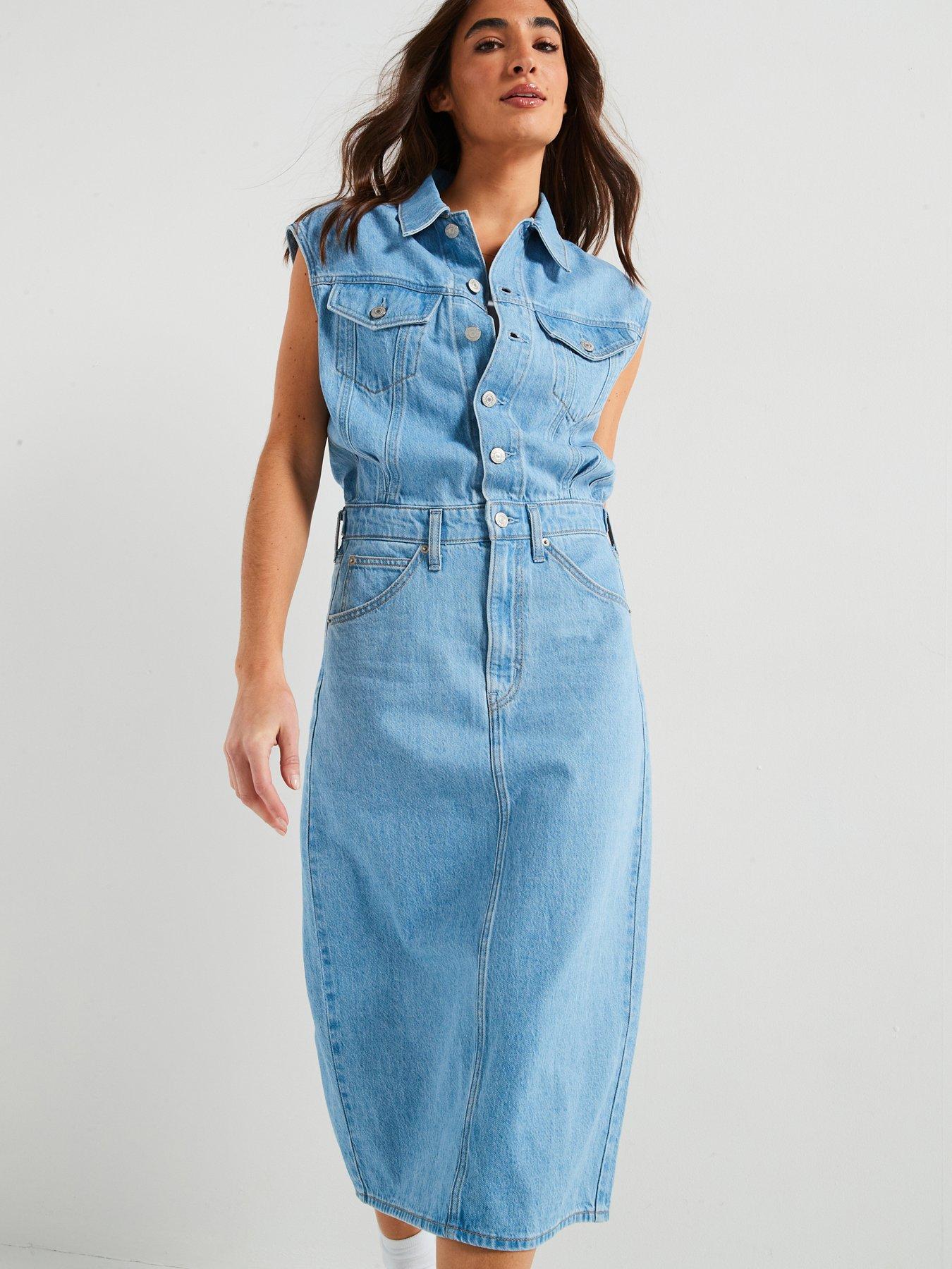 Levi's Iconic Sleeveless Dress - Wrapped In Blue