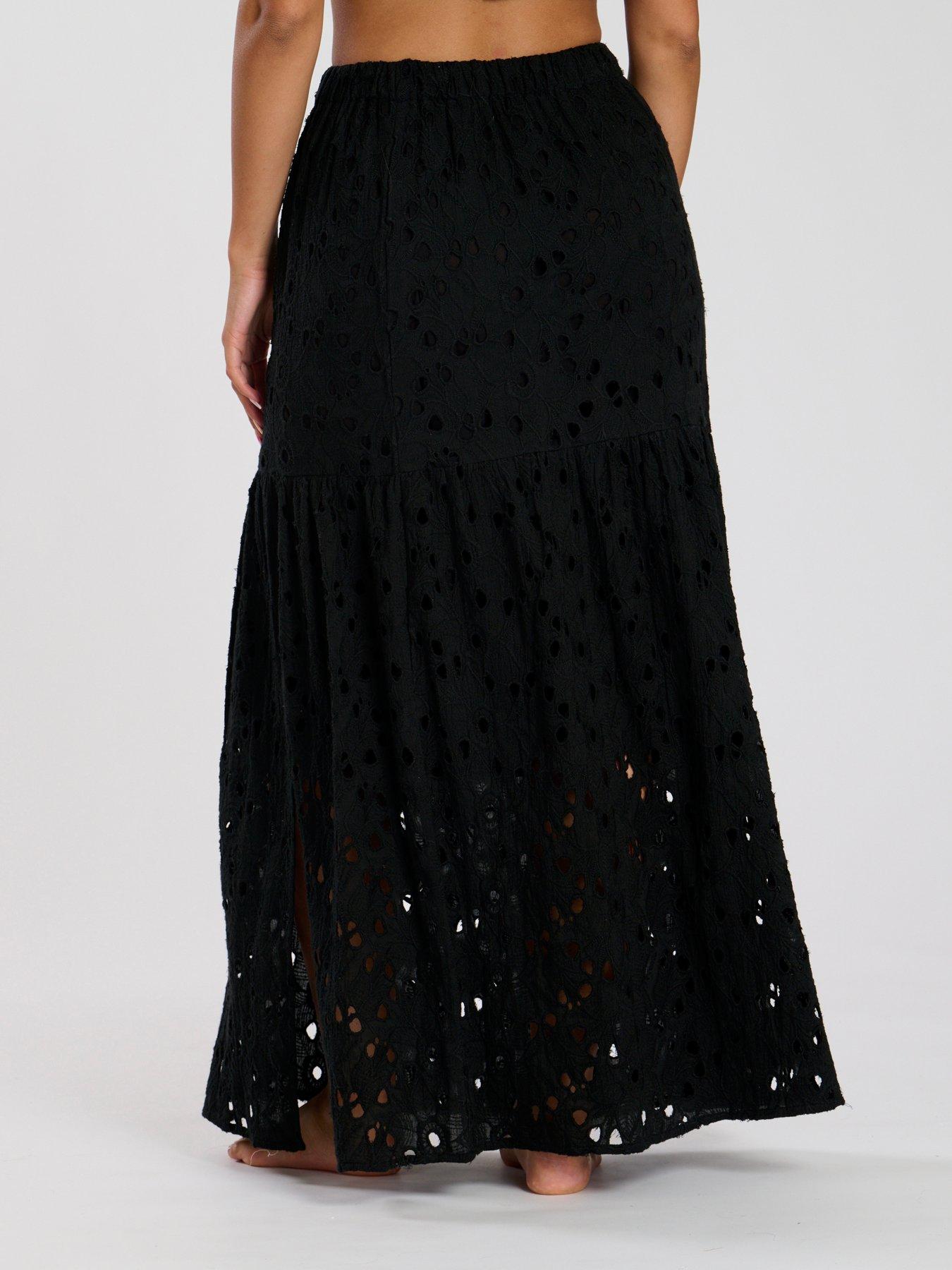 south-beach-broderie-maxi-skirt-blackstillFront