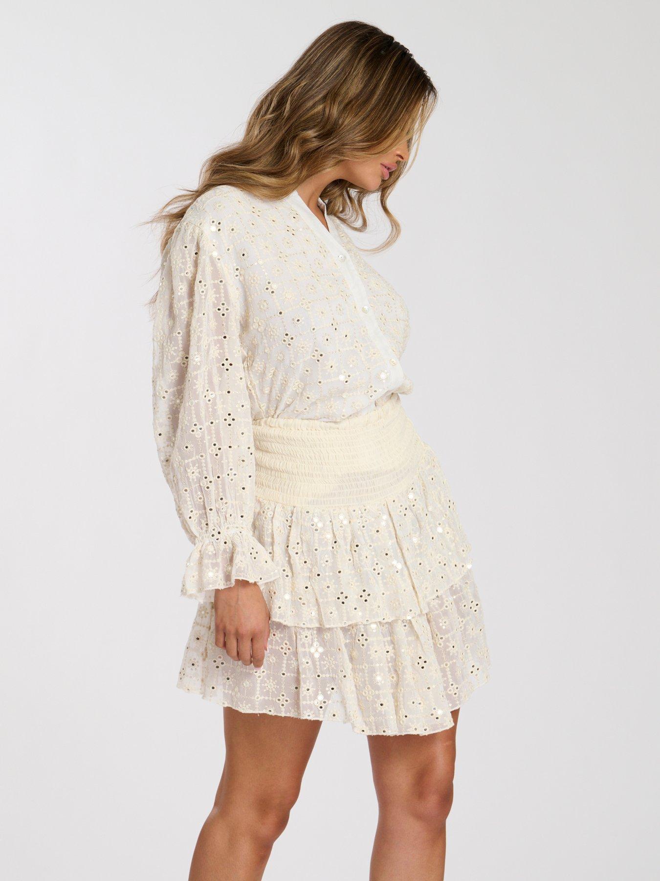 Image 2 of 4 of South Beach Mirror Detail Beach Blouse - Cream