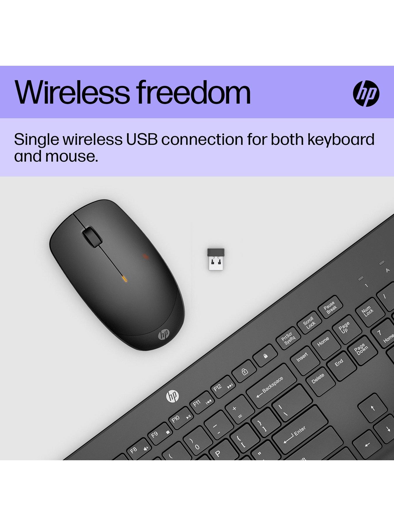 Image 4 of 8 of HP 230 Wireless Keyboard &amp; Mouse Combo - &nbsp;Sleek, Quiet design - Up to 16 Months Battery &nbsp;- Black