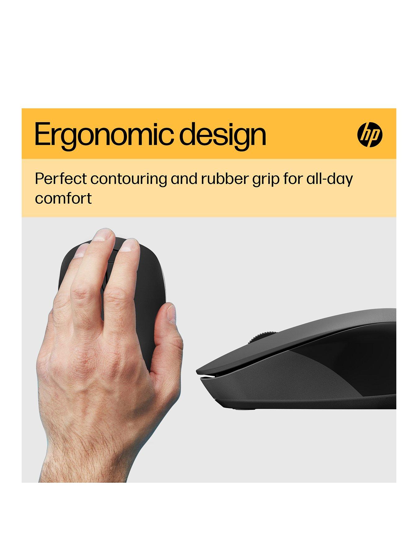 Image 3 of 8 of HP 150 Wireless Mouse - Ambidextrous Design - 3 Buttons, Scroll Wheel - Up to 10 Month Battery - Black