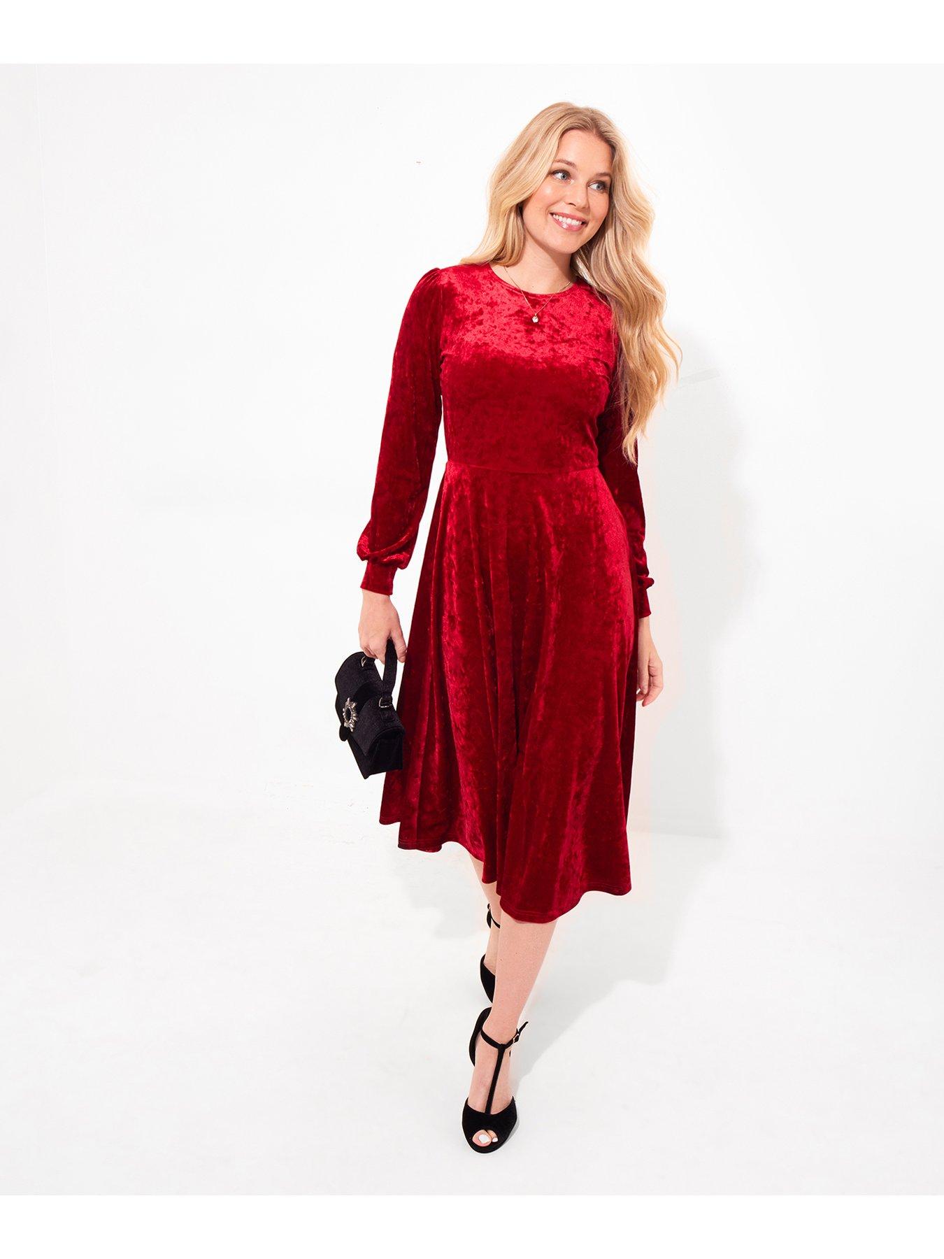 joe-browns-stella-velour-dress-redstillFront