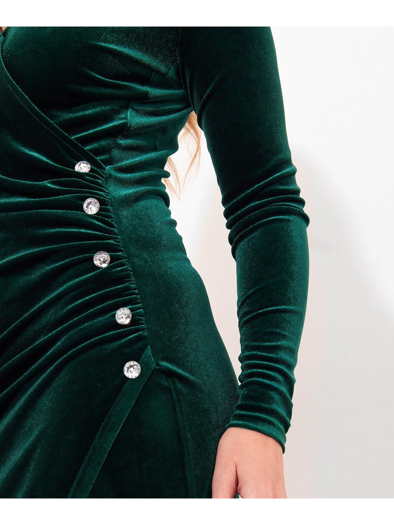 joe-browns-green-velour-dressdetail