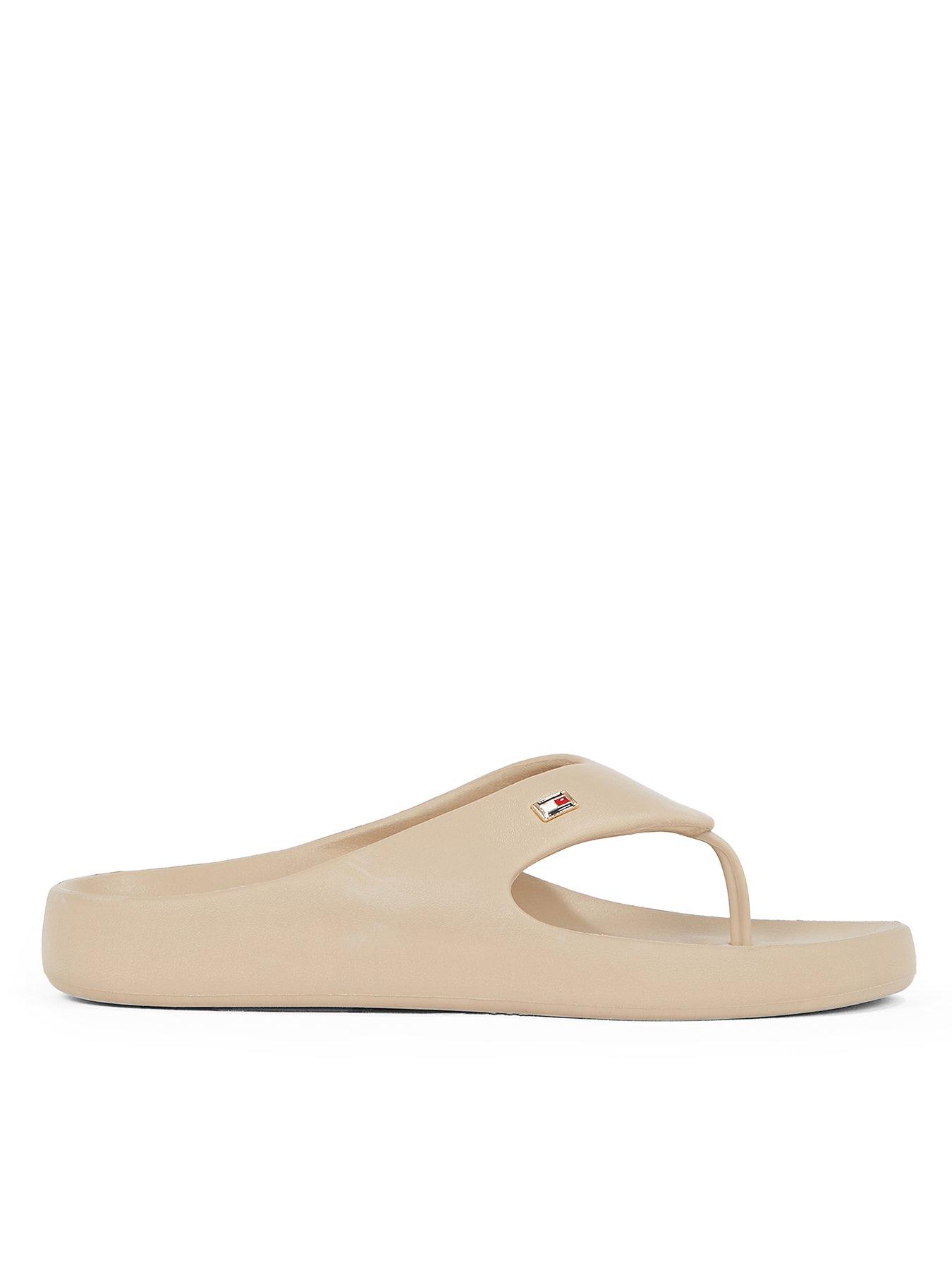 Image 1 of 5 of Tommy Hilfiger Thong Beach Sandals - Beige