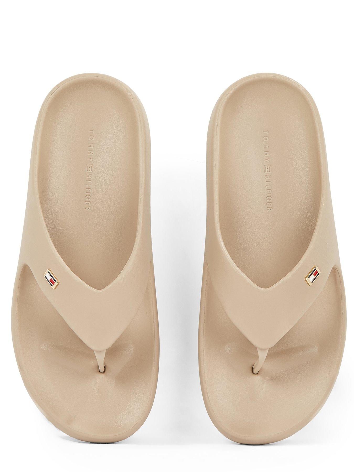 Image 4 of 5 of Tommy Hilfiger Thong Beach Sandals - Beige