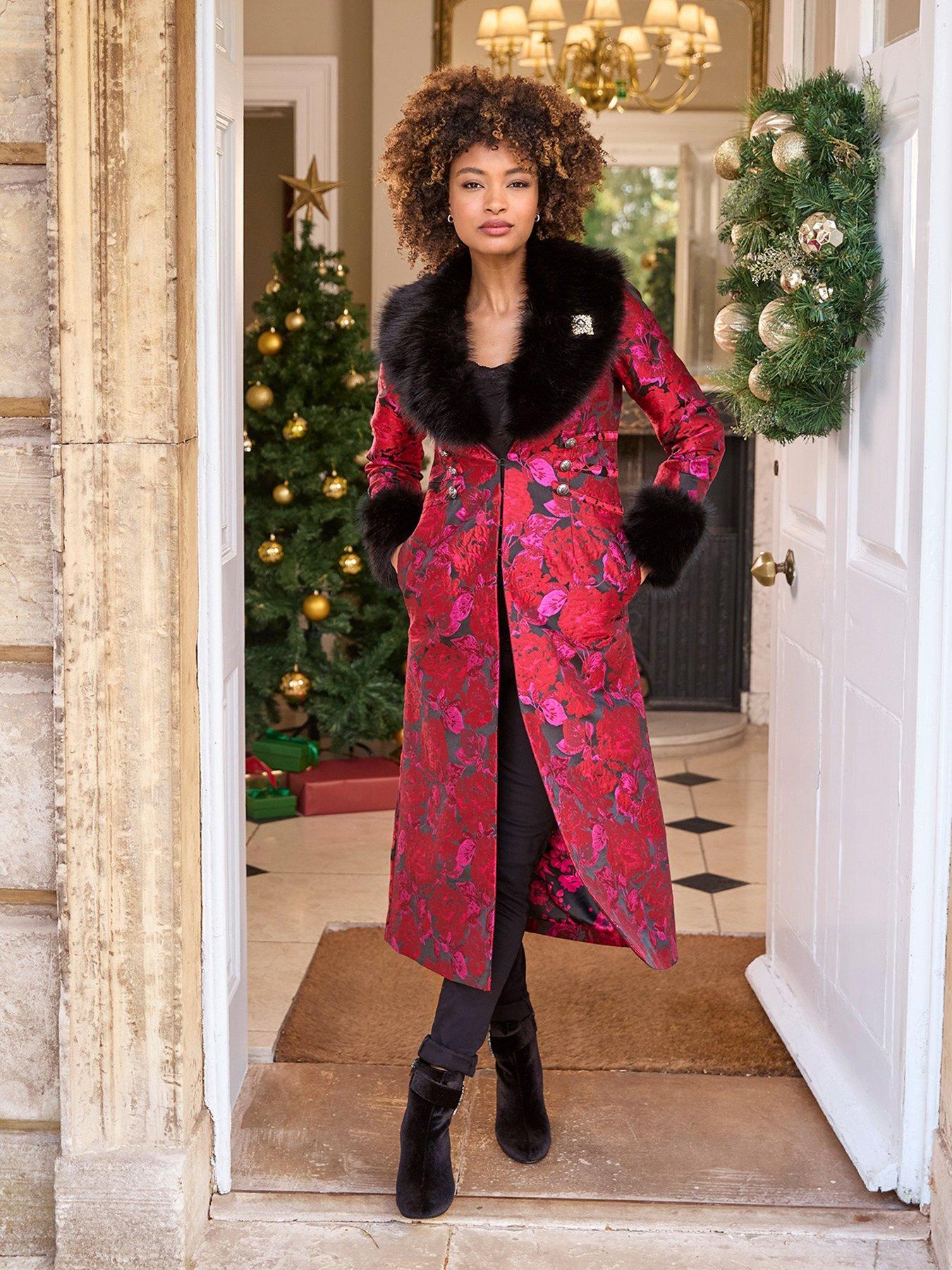 joe-browns-printed-longline-coat-redfront