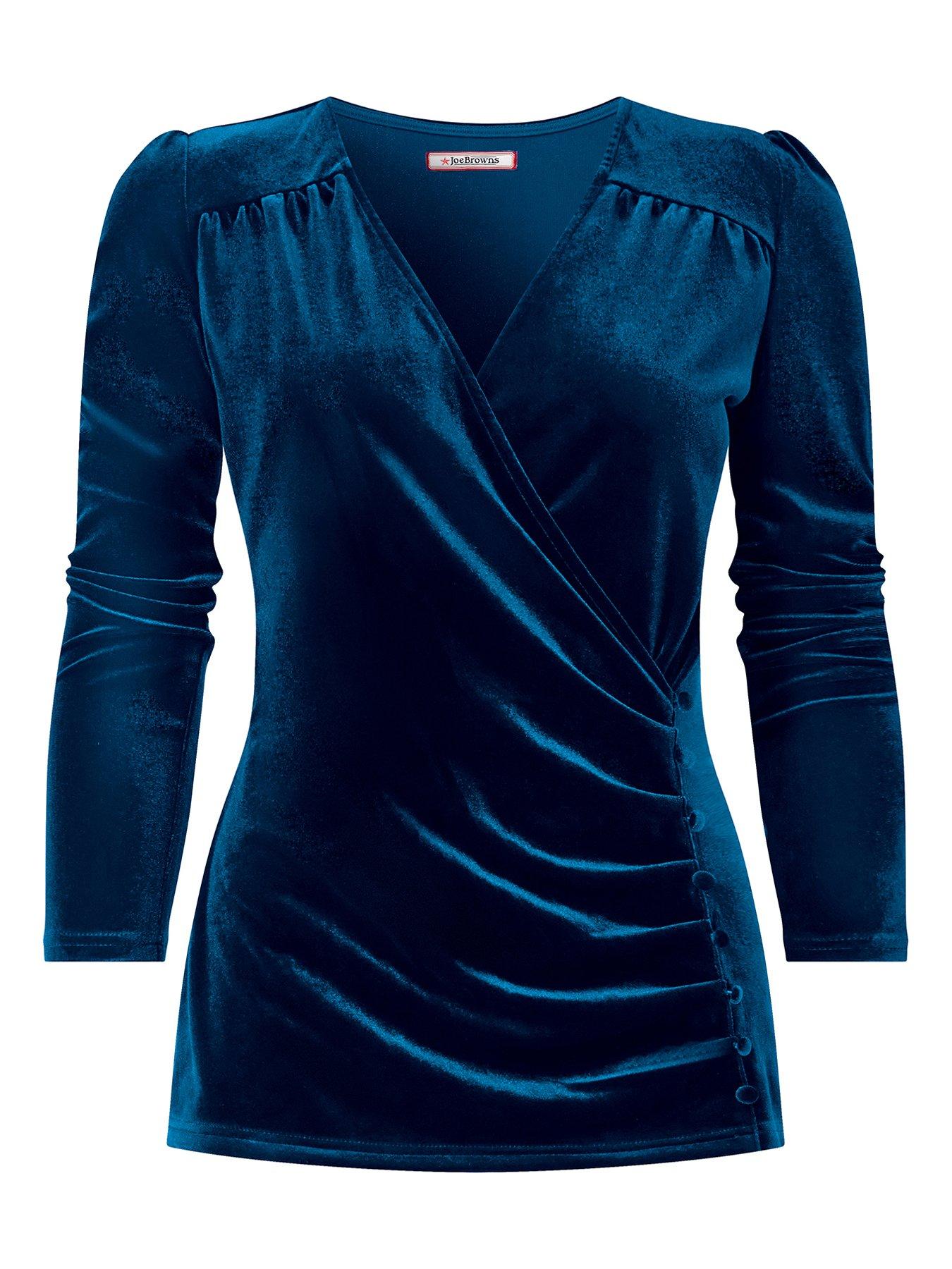 joe-browns-velour-wrap-top-tealdetail