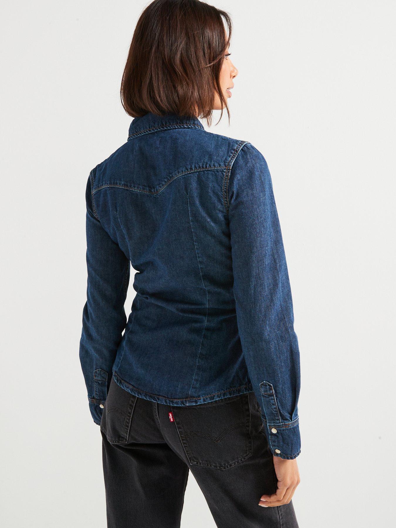 mango-western-denim-shirt-bluestillFront