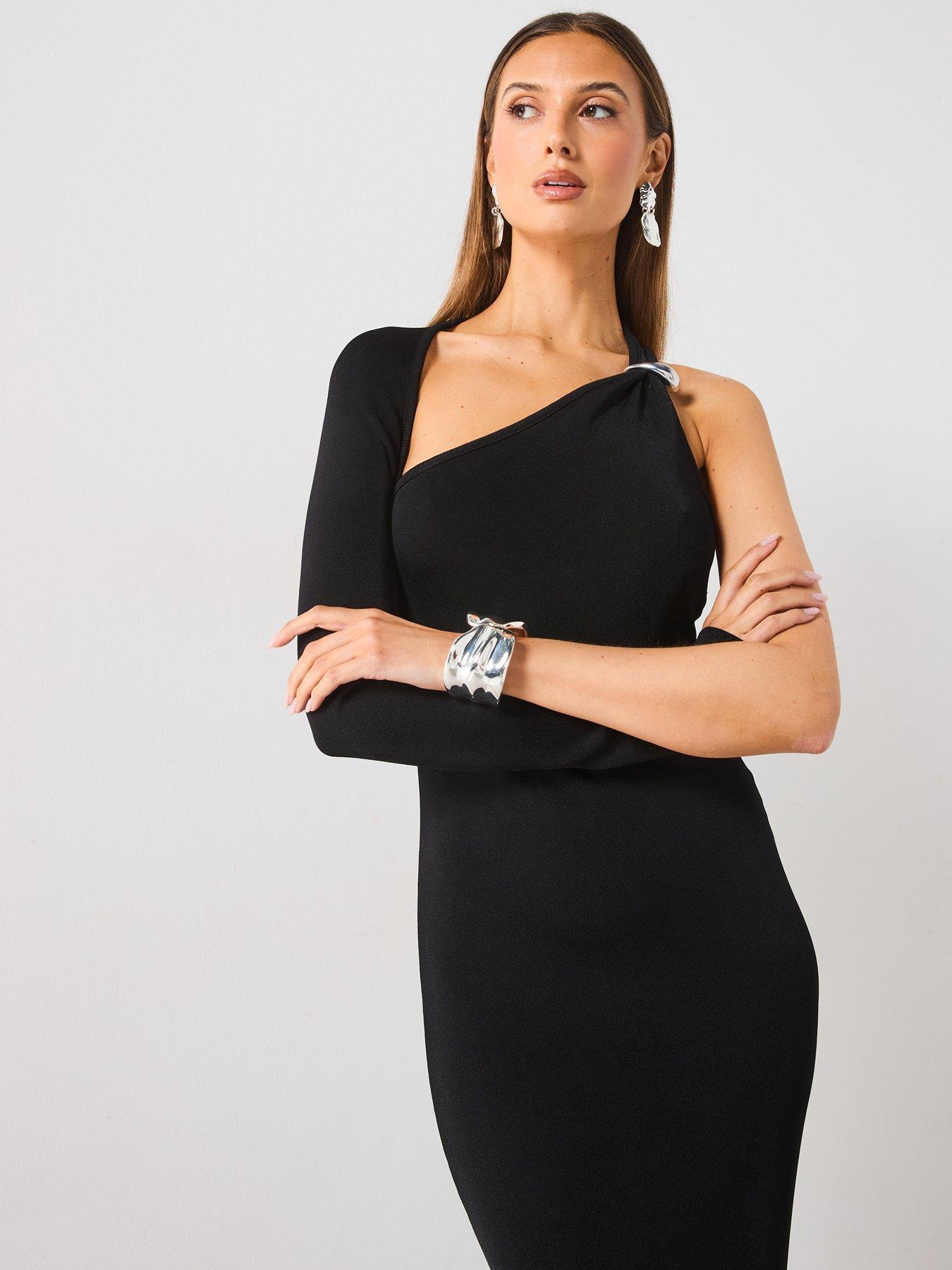 mango-asymmetrical-knitted-dress-blackoutfit