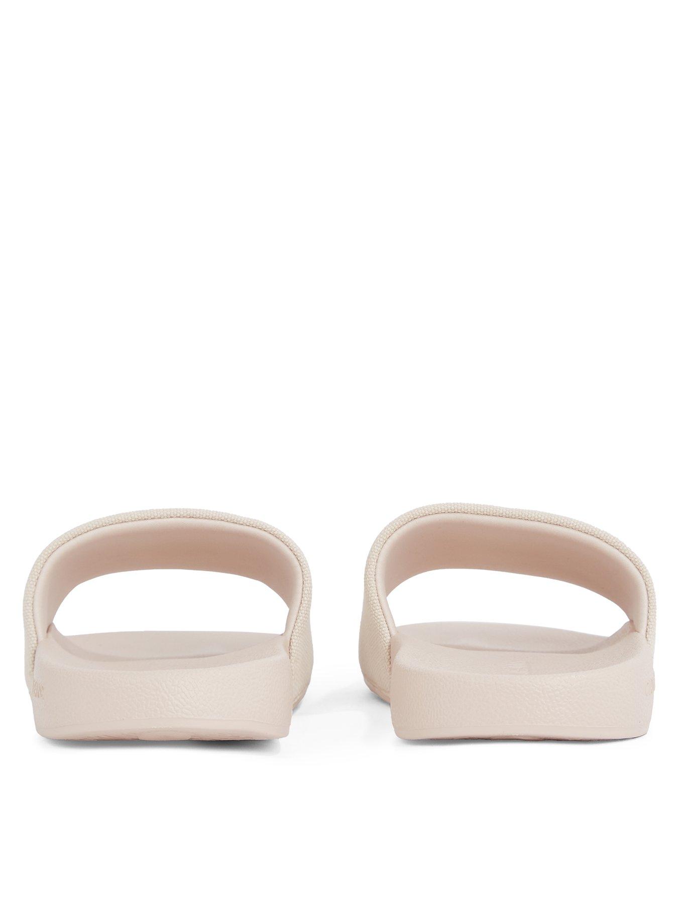 Image 2 of 4 of Calvin Klein Jeans Monogram Sliders - Pink