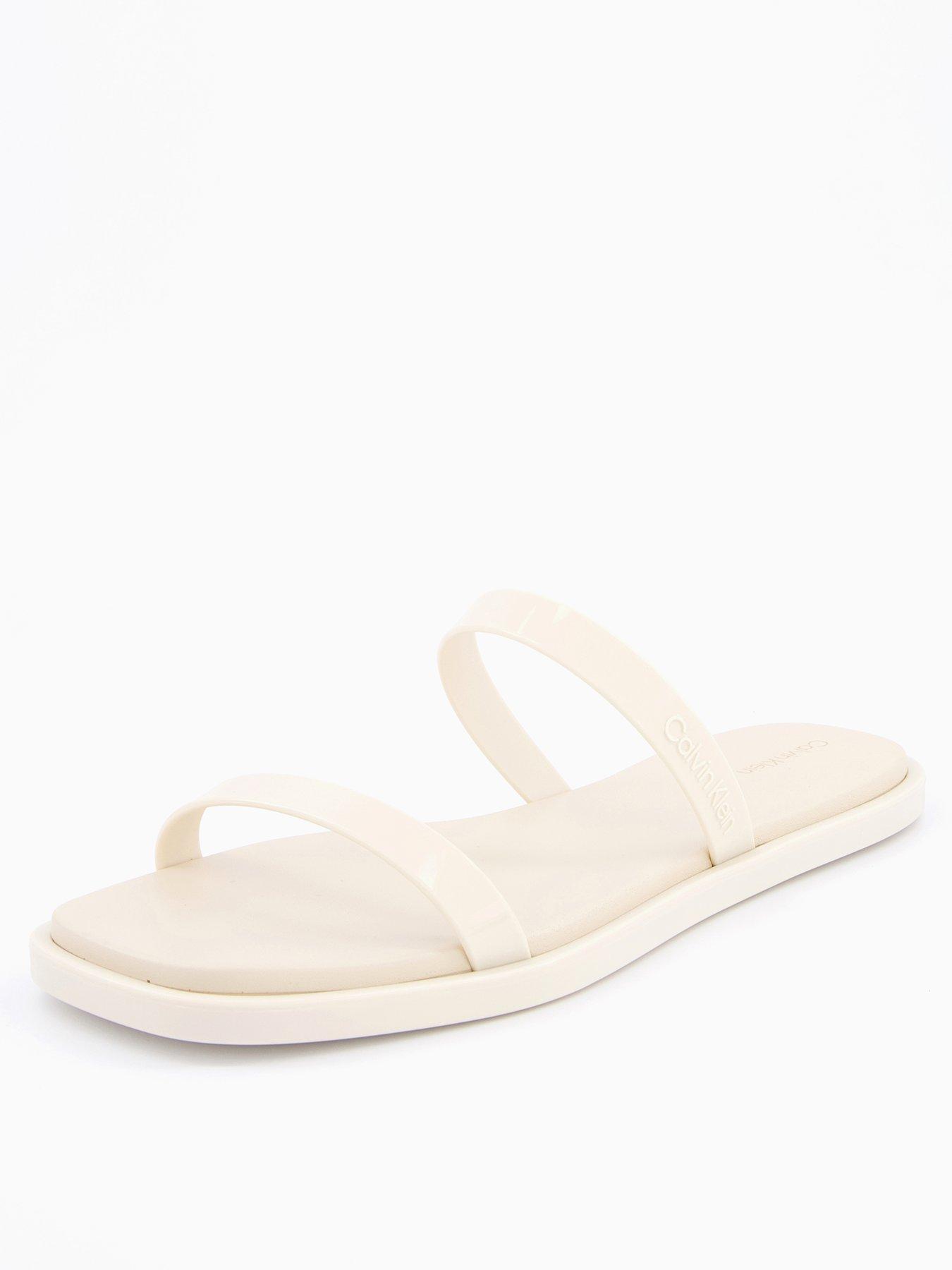 Calvin Klein Jelly Double Bar Slide - Grey