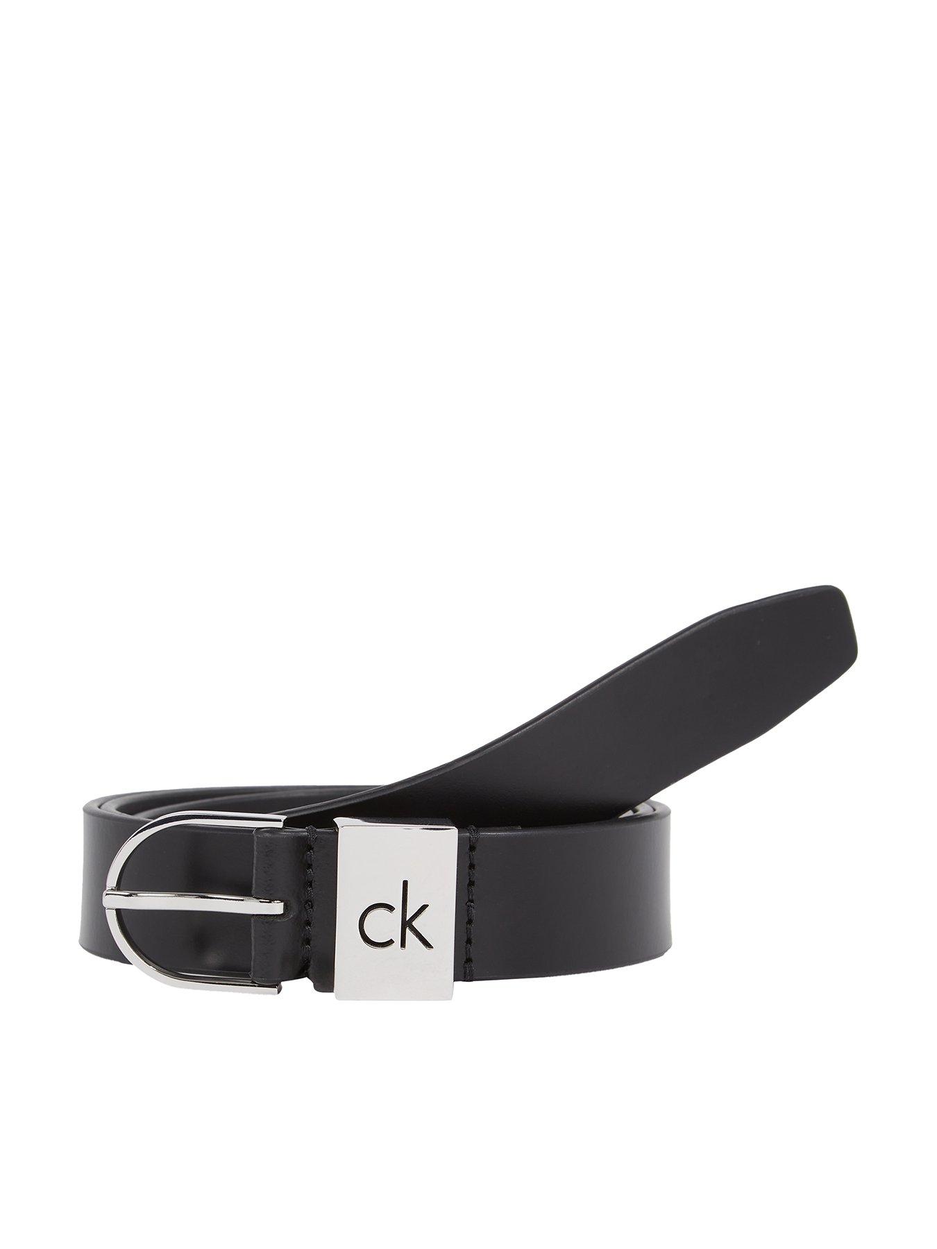 Image 1 of 3 of Calvin Klein Round Buckle Belt - Black
