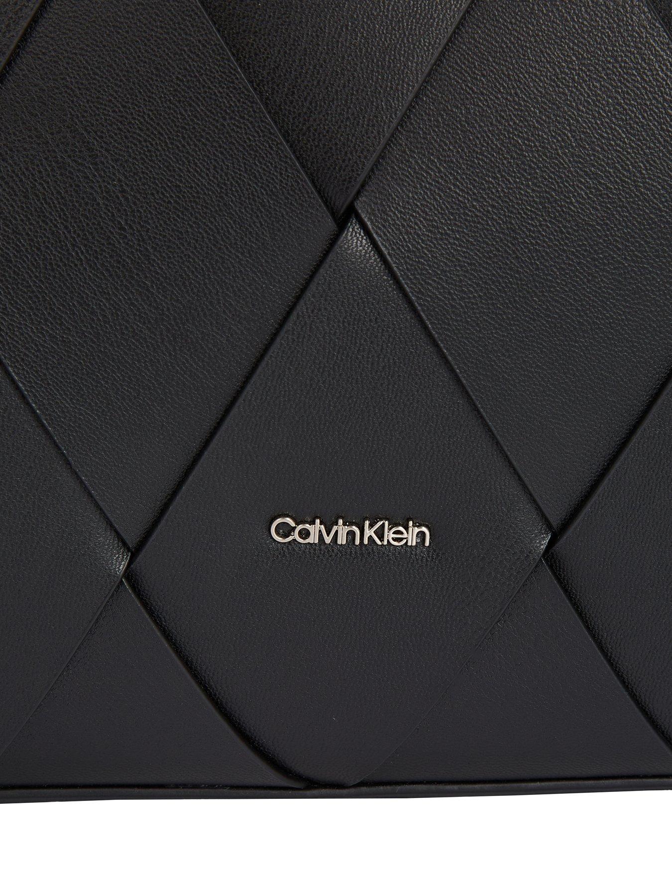 Image 3 of 4 of Calvin Klein Woven Medium Shopper Bag - Black