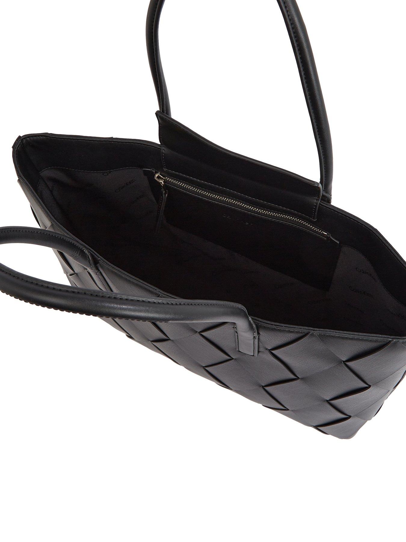 Image 4 of 4 of Calvin Klein Woven Medium Shopper Bag - Black