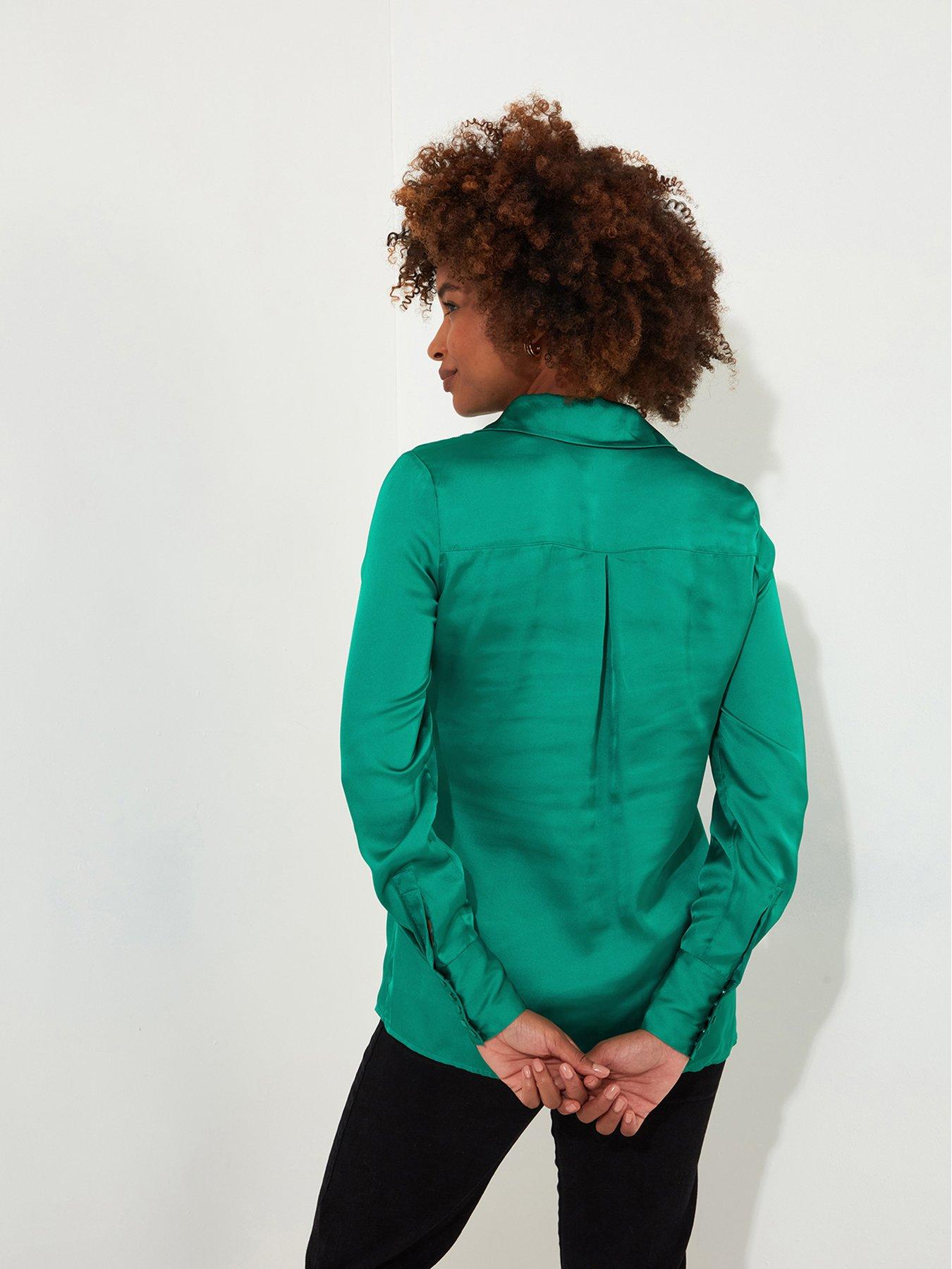 joe-browns-green-satin-blousedetail