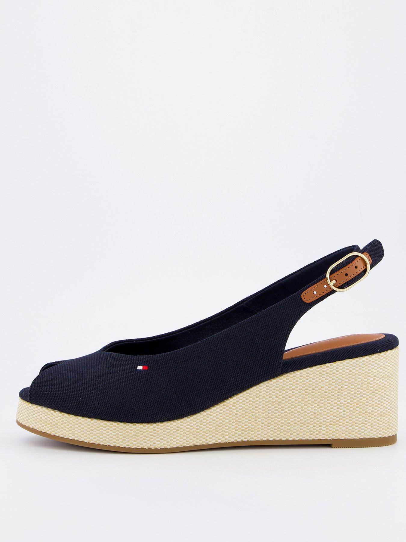 Image 1 of 7 of Tommy Hilfiger Slingback Espadrille Wedge - Navy