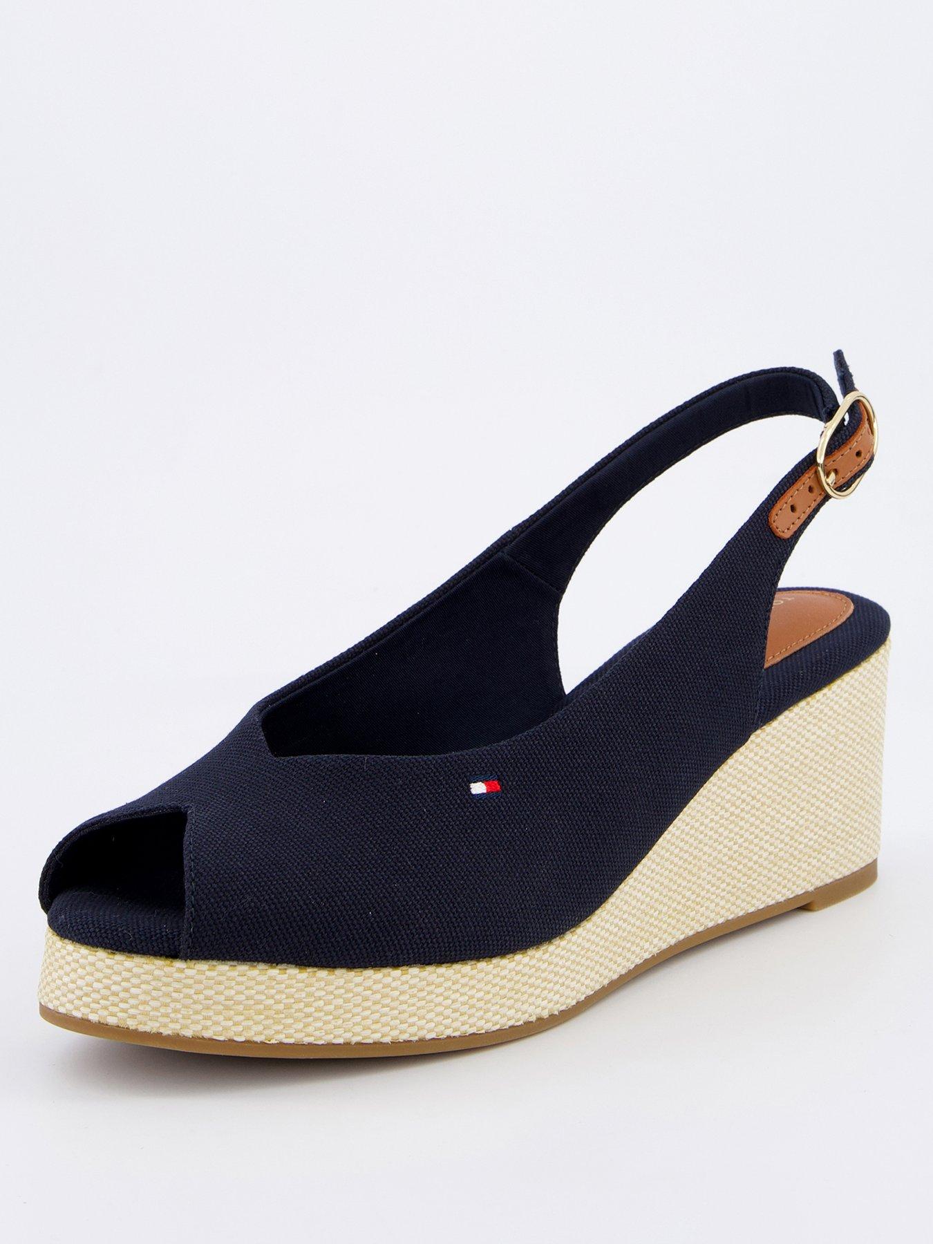 Image 2 of 7 of Tommy Hilfiger Slingback Espadrille Wedge - Navy
