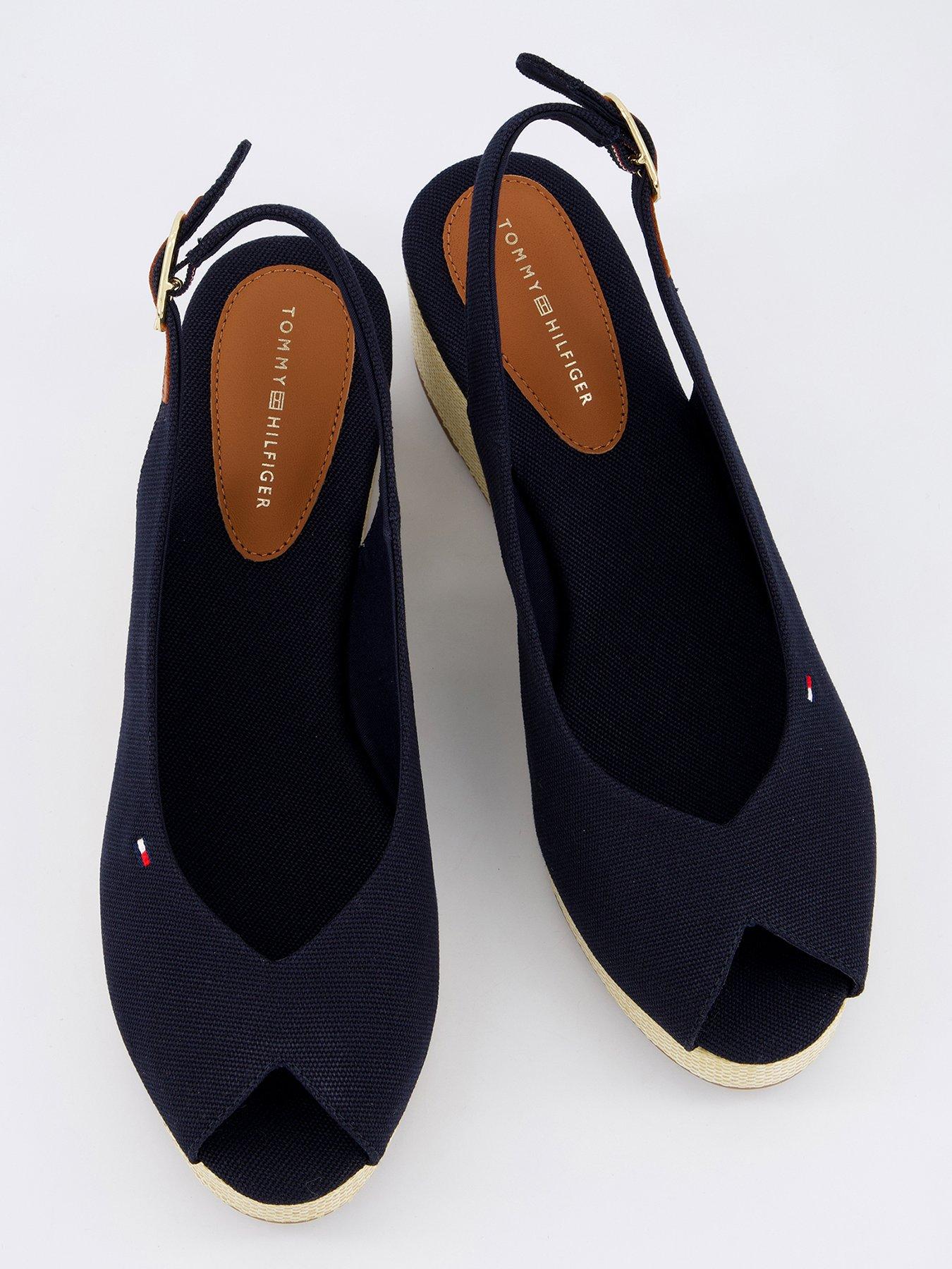 Image 3 of 7 of Tommy Hilfiger Slingback Espadrille Wedge - Navy