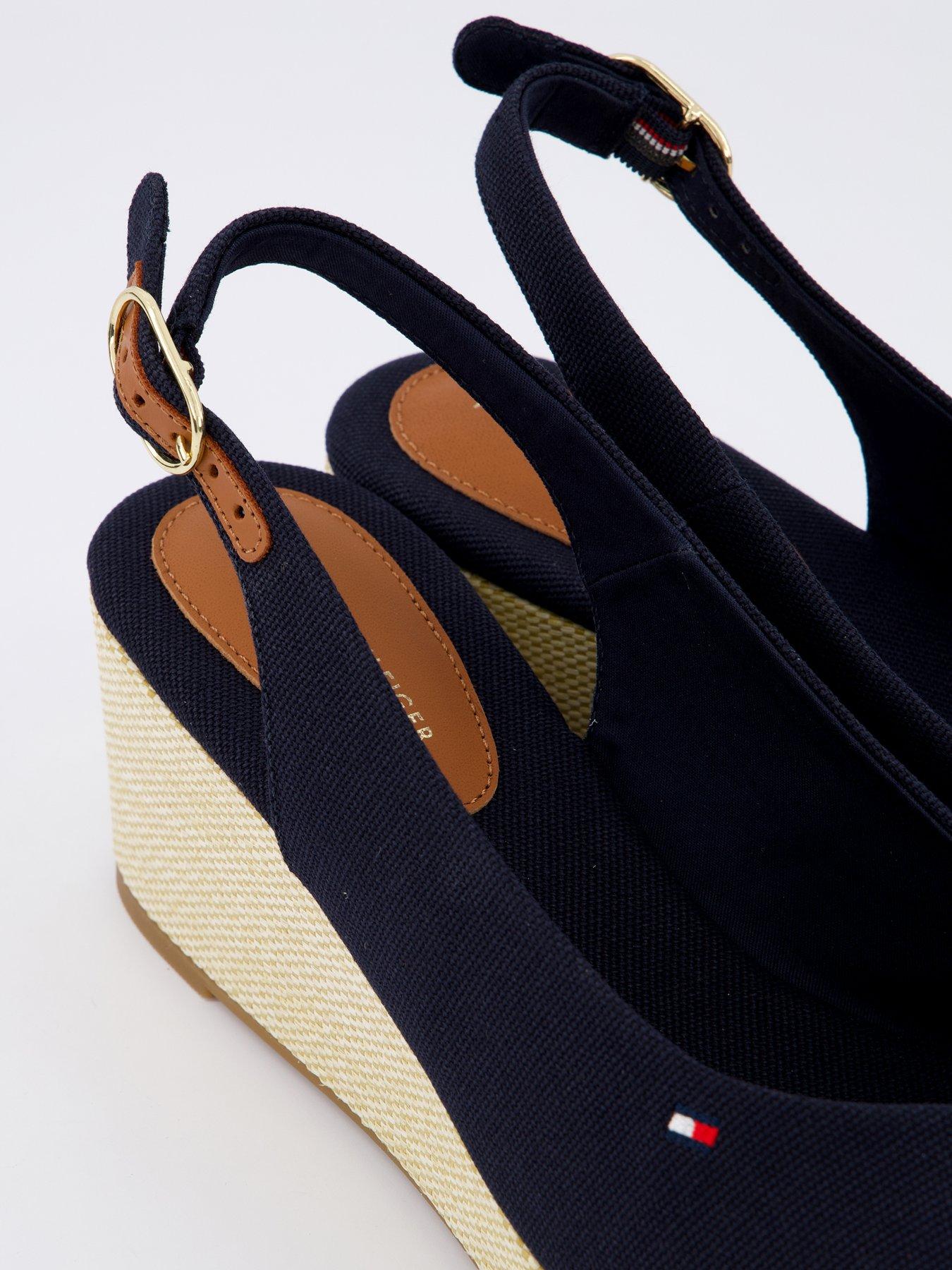 Image 5 of 7 of Tommy Hilfiger Slingback Espadrille Wedge - Navy