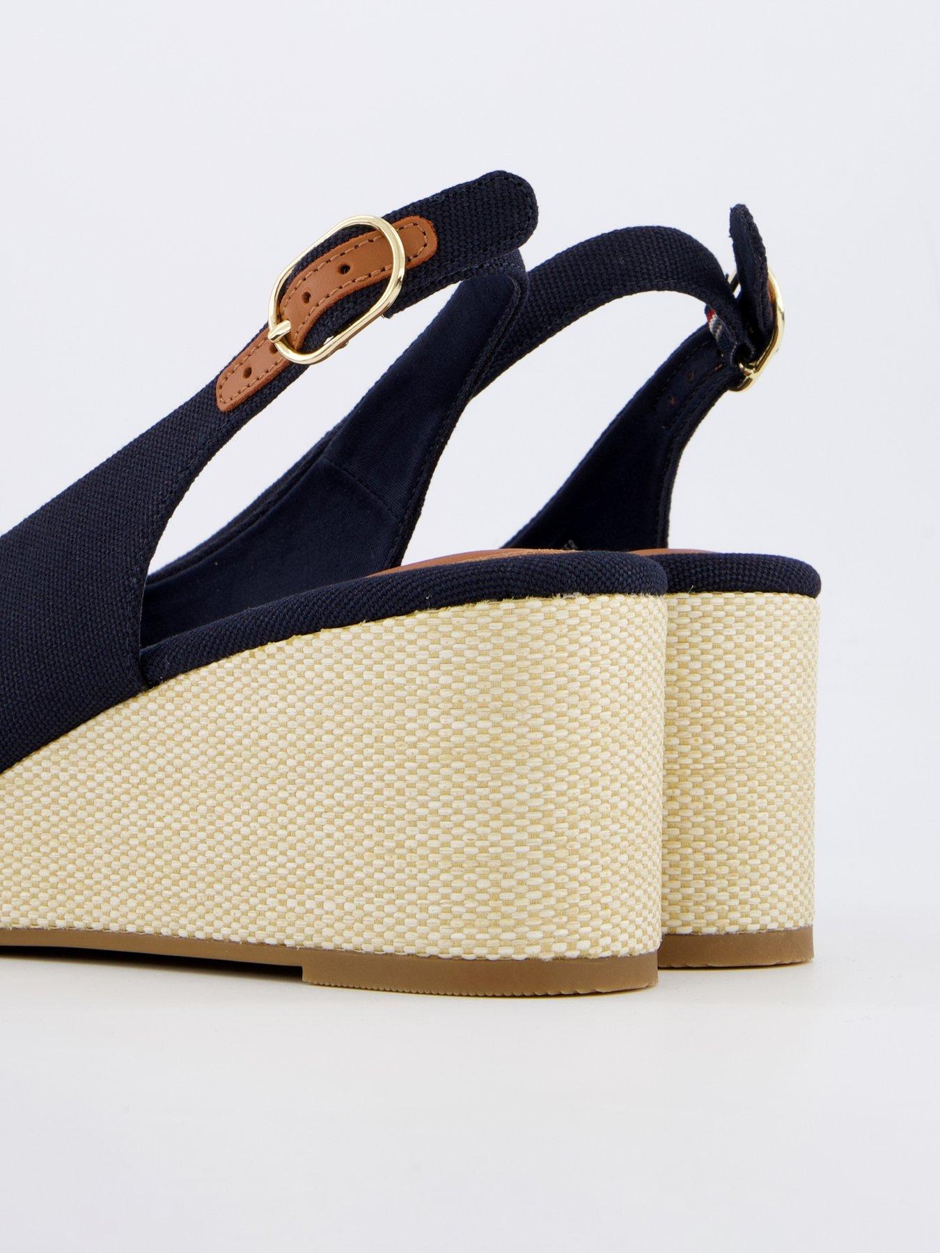Image 6 of 7 of Tommy Hilfiger Slingback Espadrille Wedge - Navy