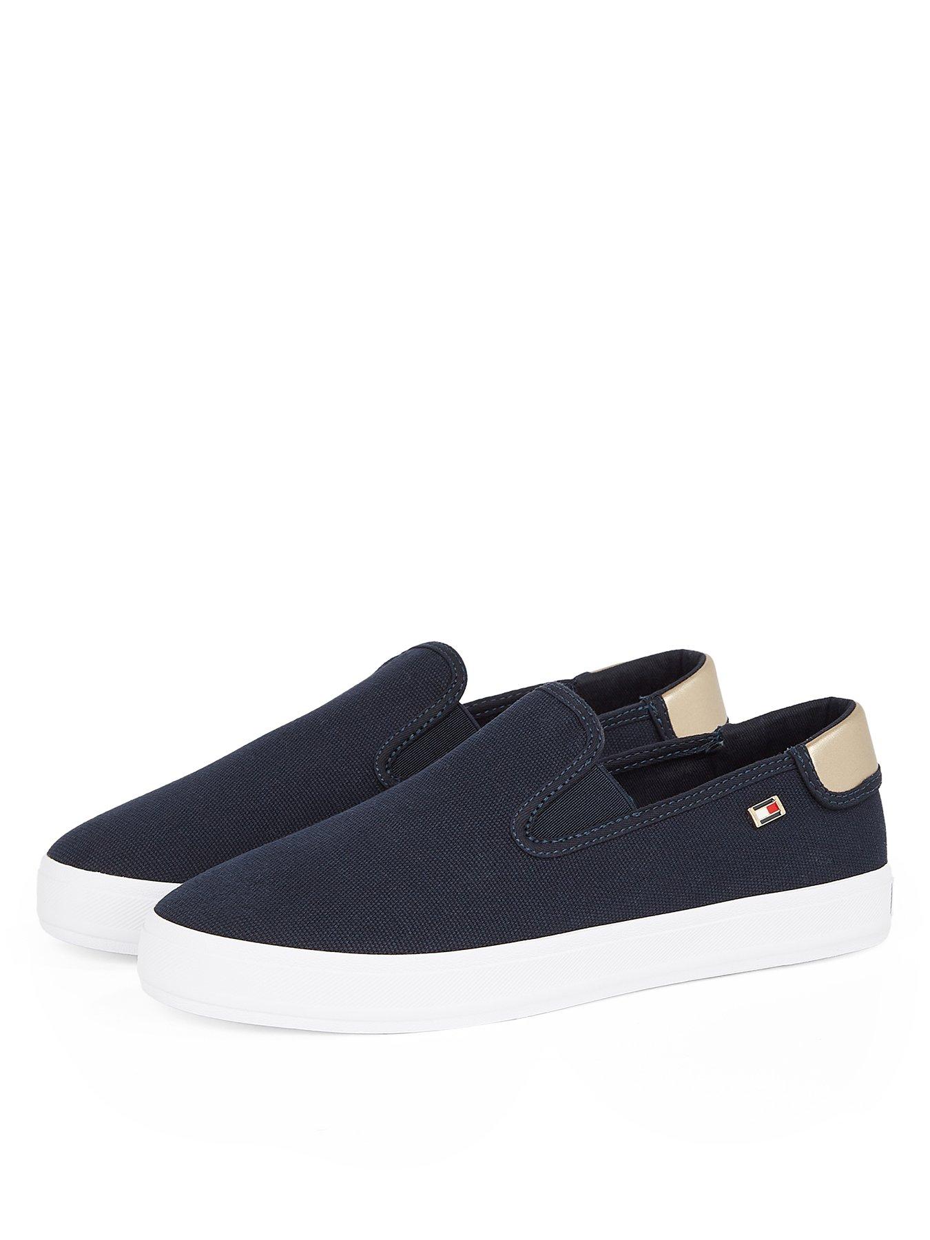tommy-hilfiger-slip-on-canvas-shoes-navystillFront