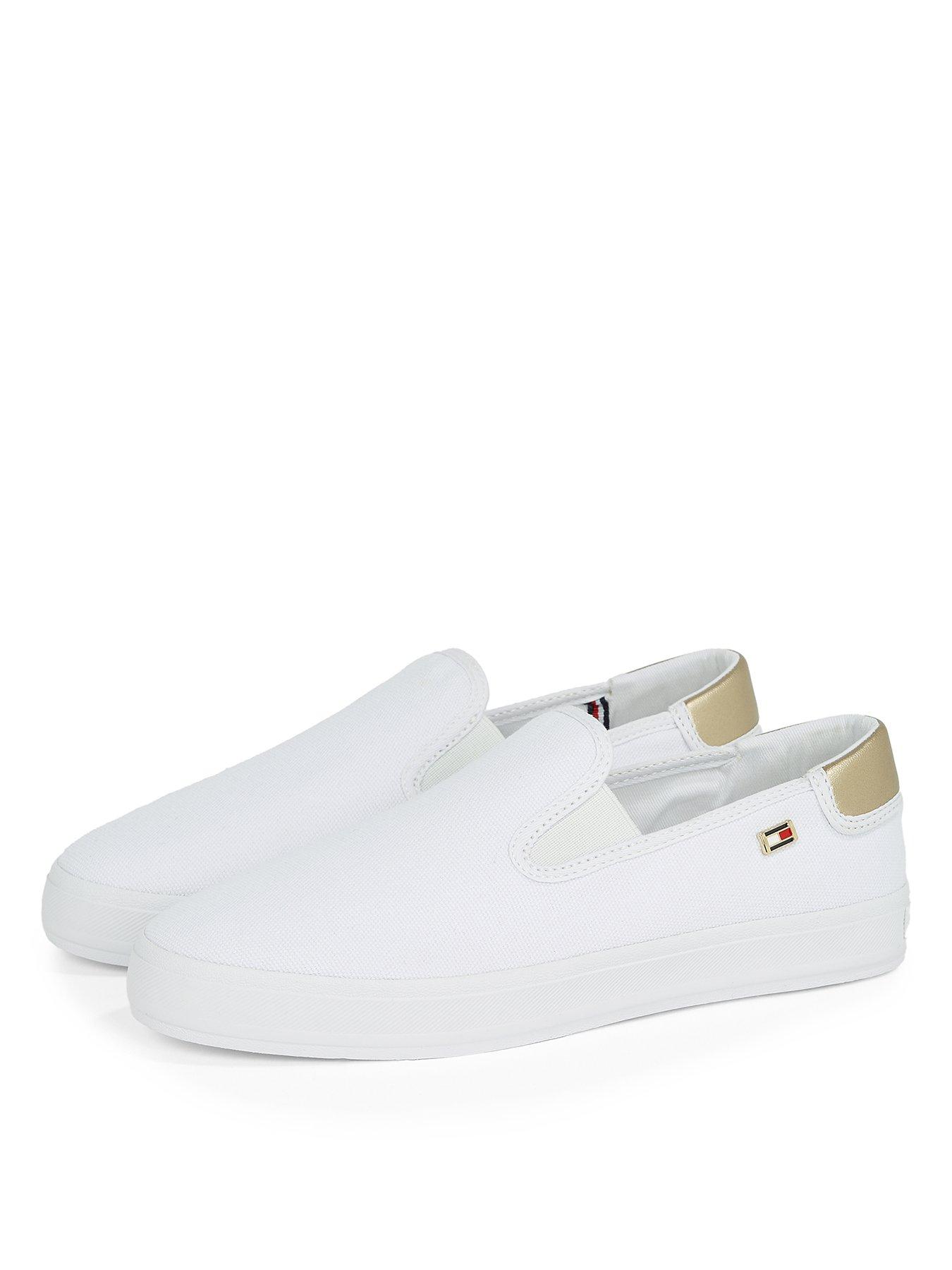 Image 2 of 5 of Tommy Hilfiger Slip-On Canvas Shoes - White