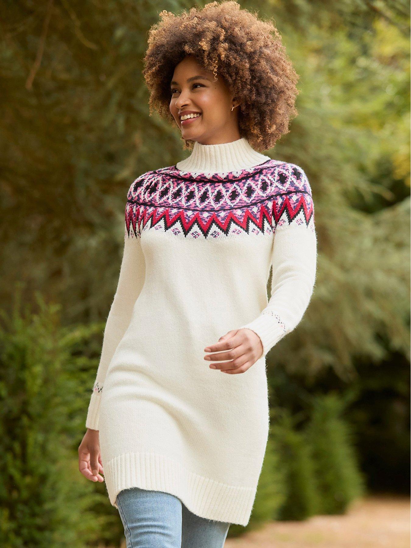 joe-browns-beautifully-bright-knitted-jumper-dress-creamfront