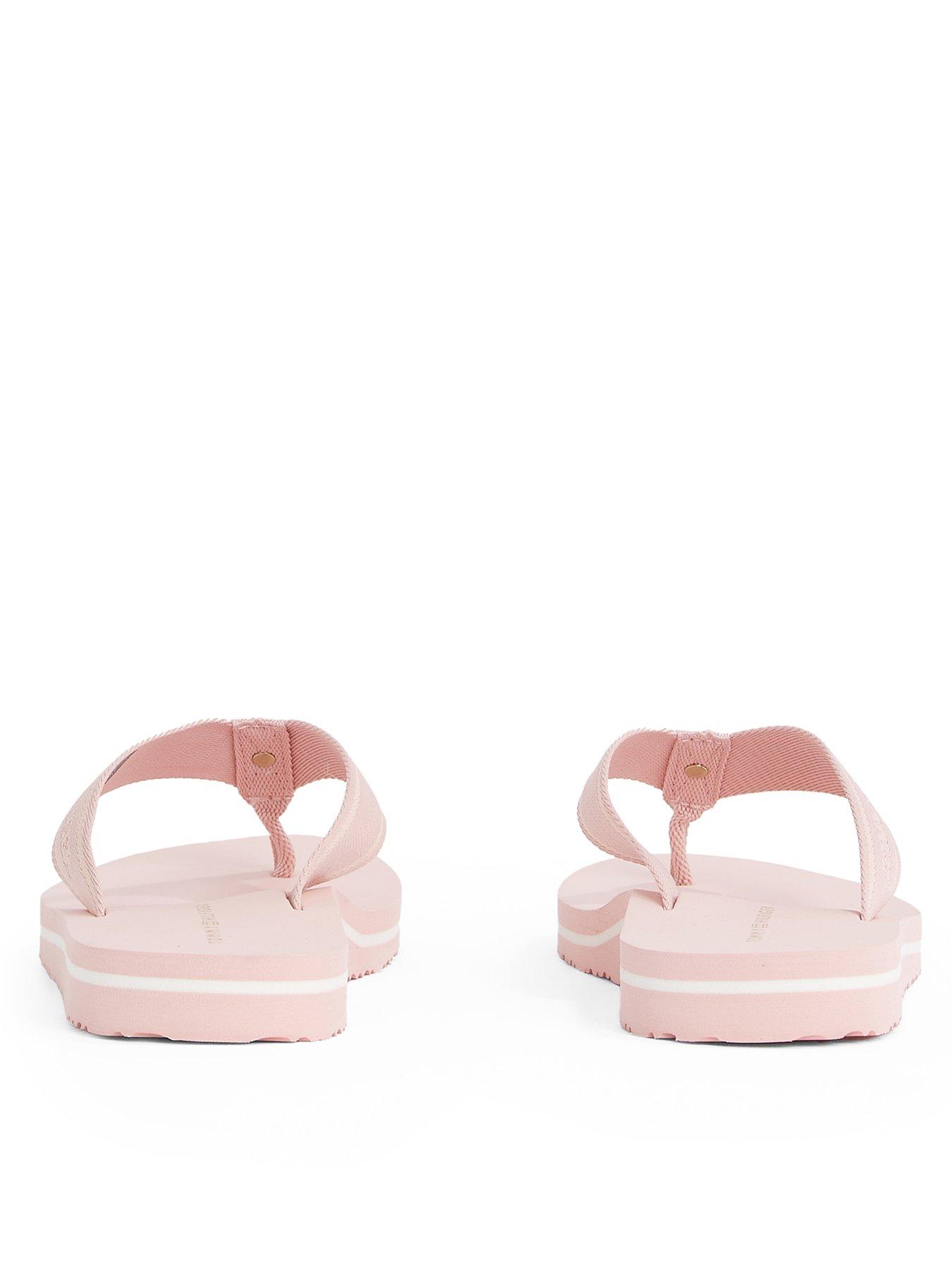 Image 3 of 5 of Tommy Hilfiger Logo Webbing Flip Flops - Pink