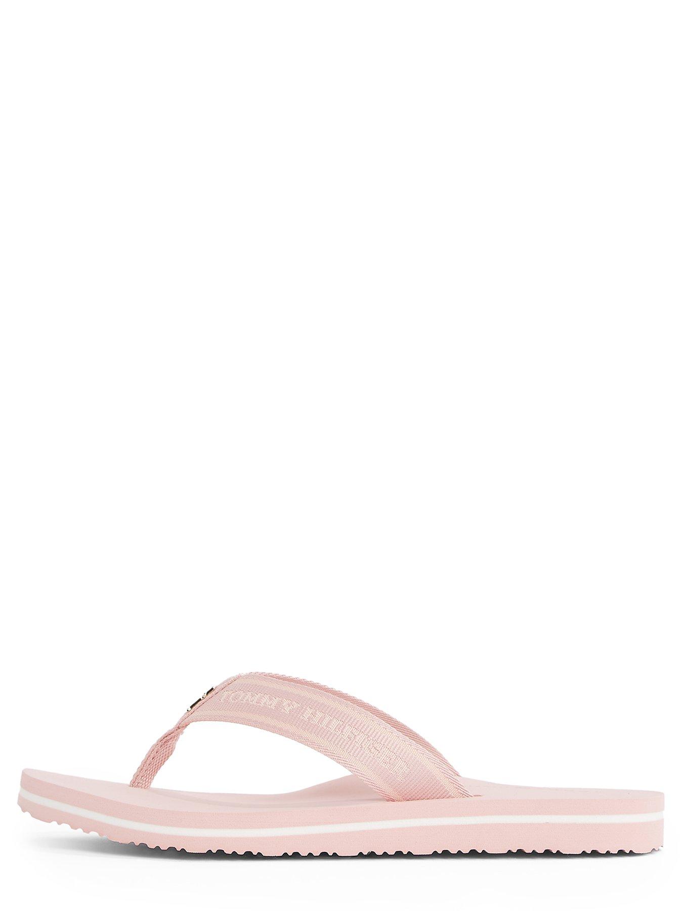 Image 5 of 5 of Tommy Hilfiger Logo Webbing Flip Flops - Pink