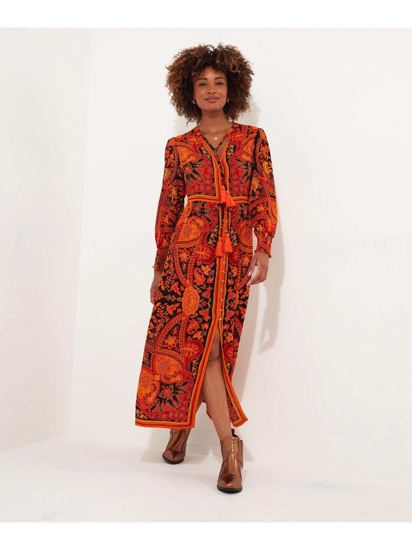 joe-browns-bohemian-dreams-dress-orangestillFront