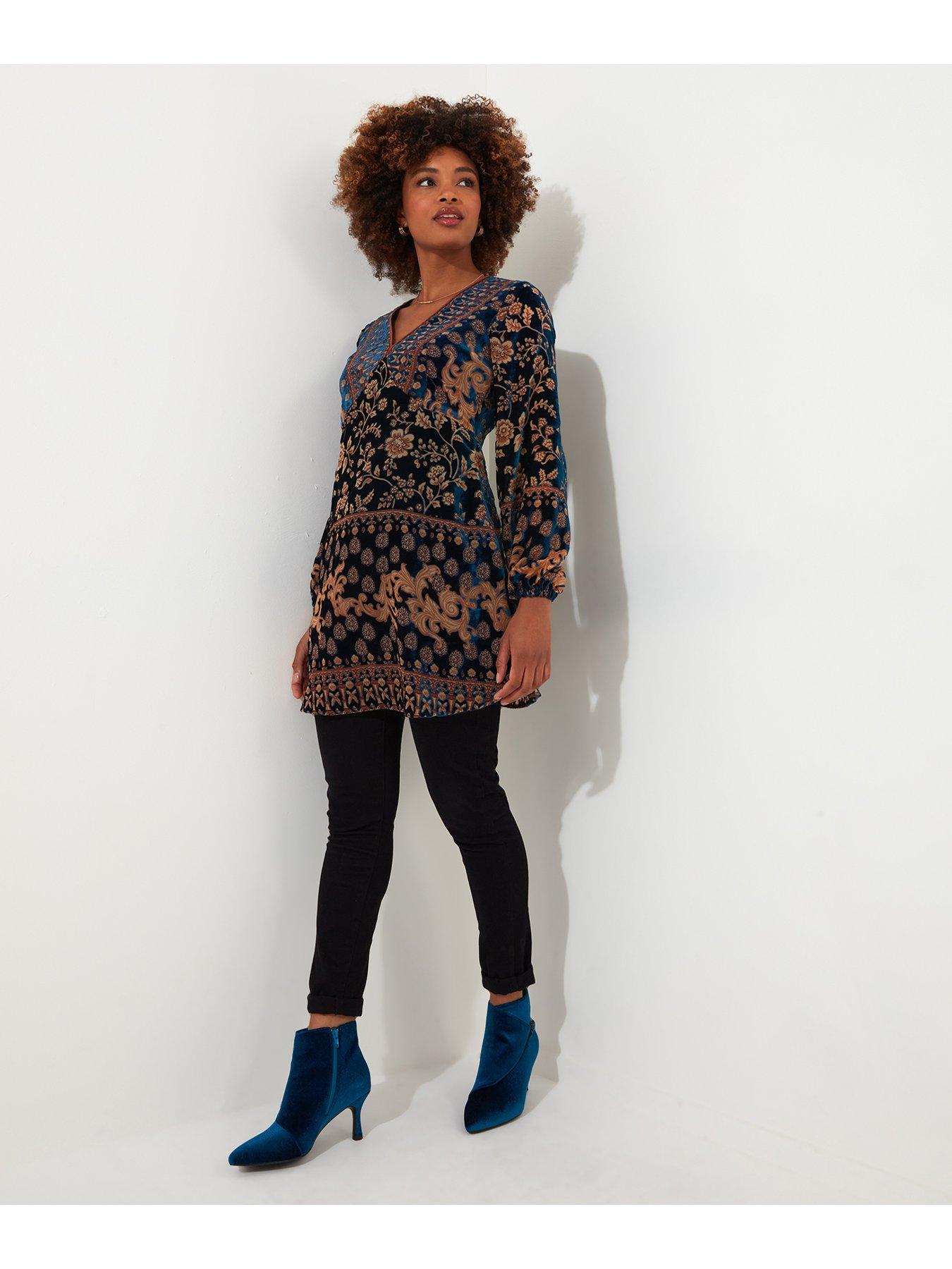 joe-browns-contrast-print-tunic-teal-bluestillFront