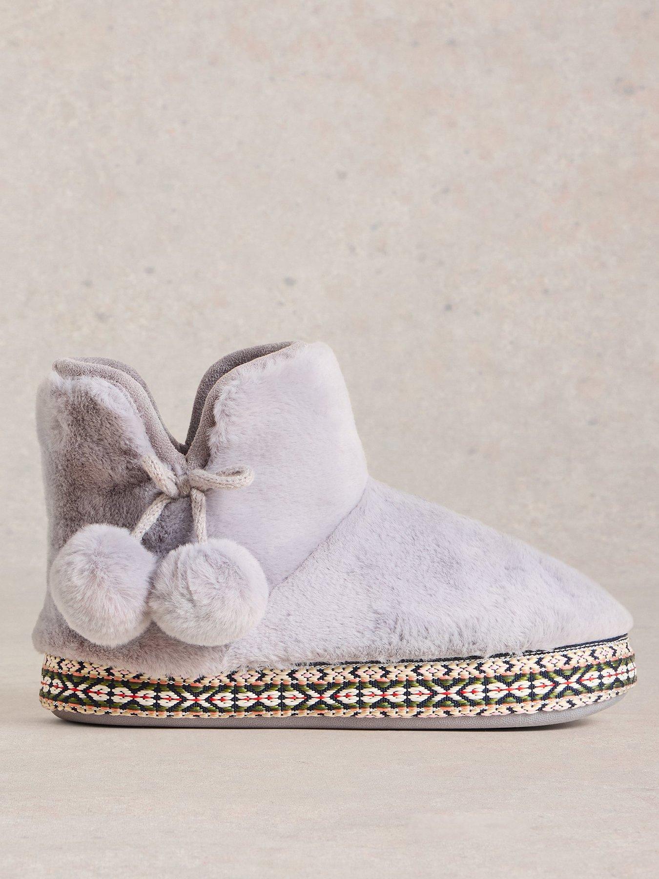 white-stuff-faux-fur-bootie-slipper-grey