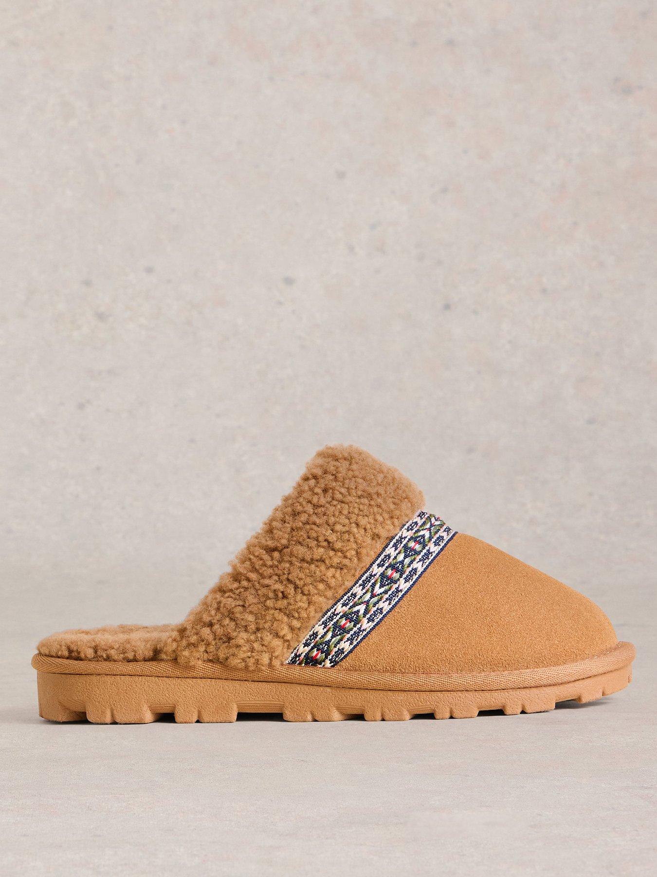 white-stuff-suede-shearling-slipper-mule-brownfront