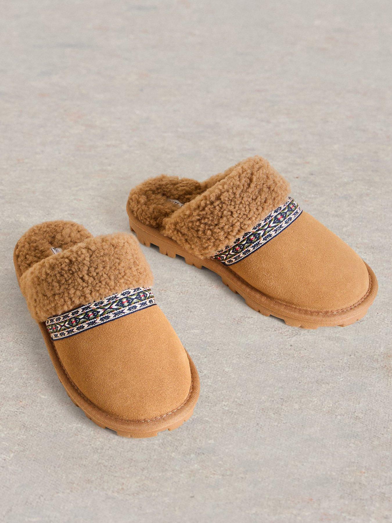 white-stuff-suede-shearling-slipper-mule-brownstillFront