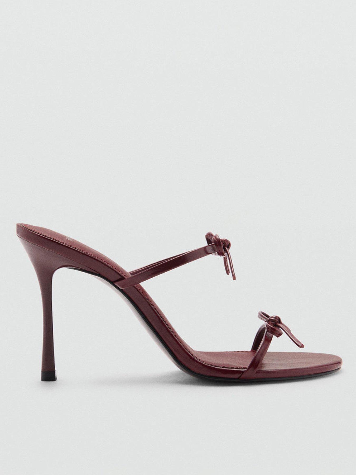 mango-burgundy-bow-heels-redfront