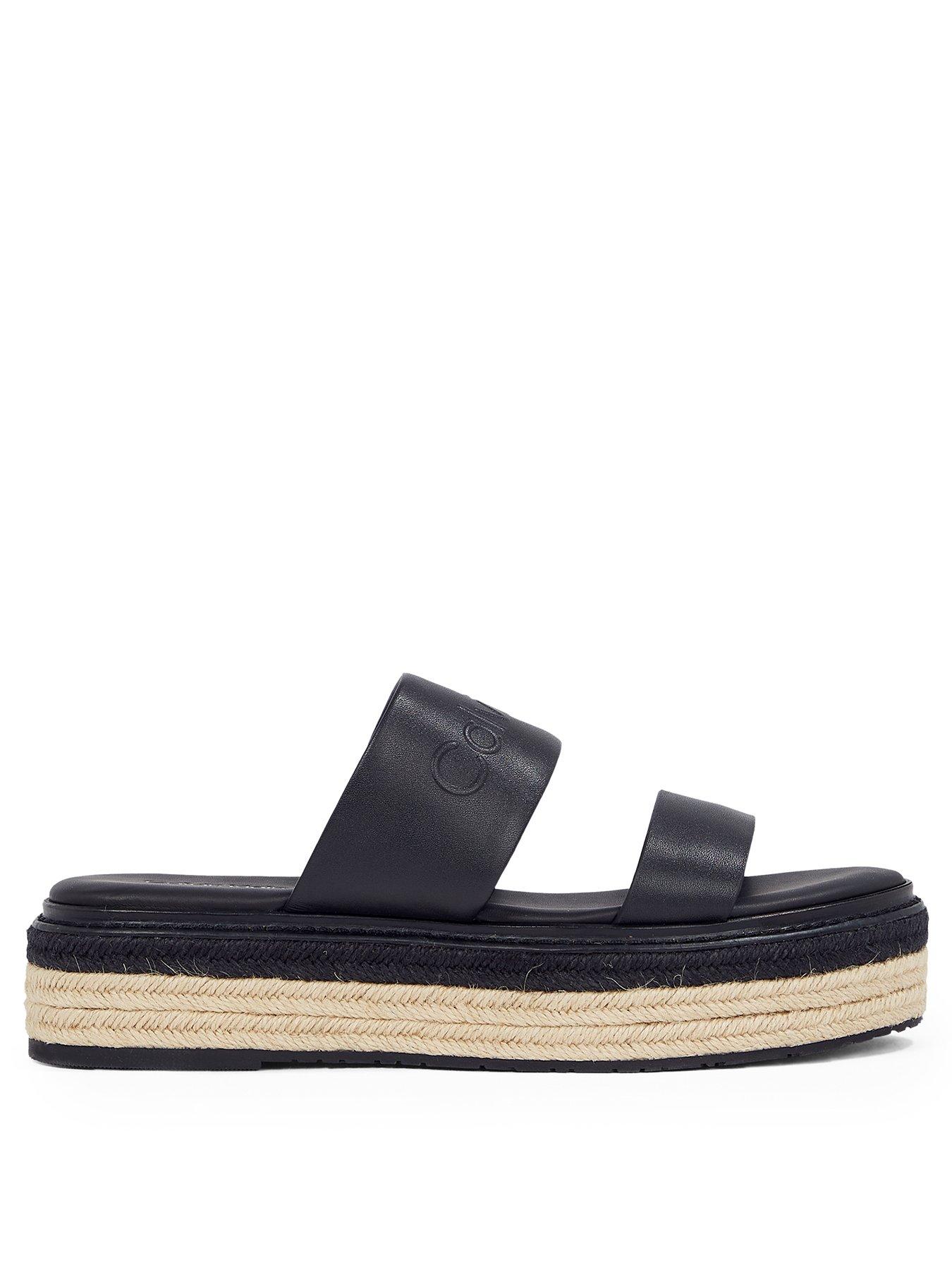 Image 2 of 5 of Calvin Klein Flatform Wedge Slide - Black