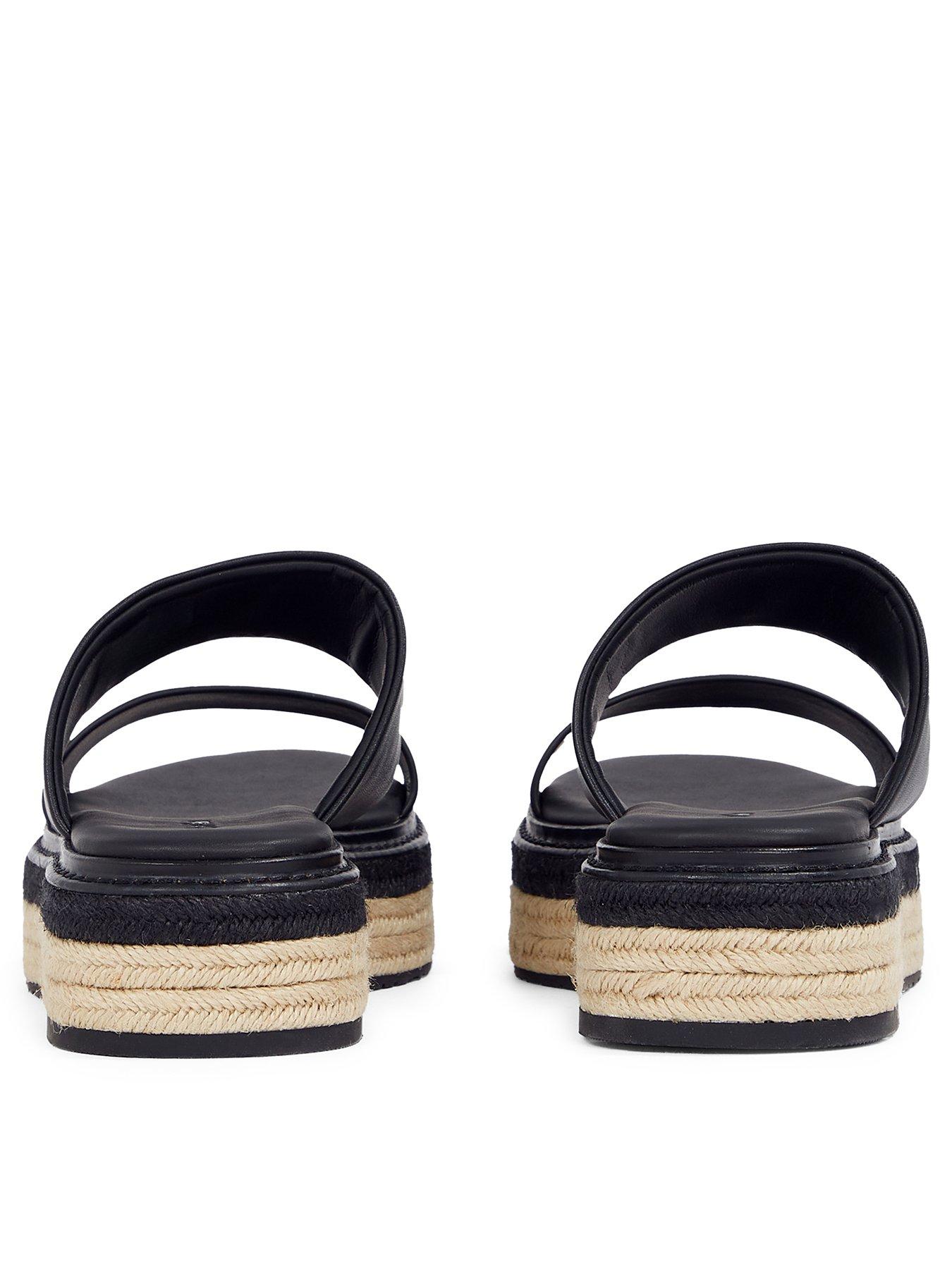 Image 3 of 5 of Calvin Klein Flatform Wedge Slide - Black