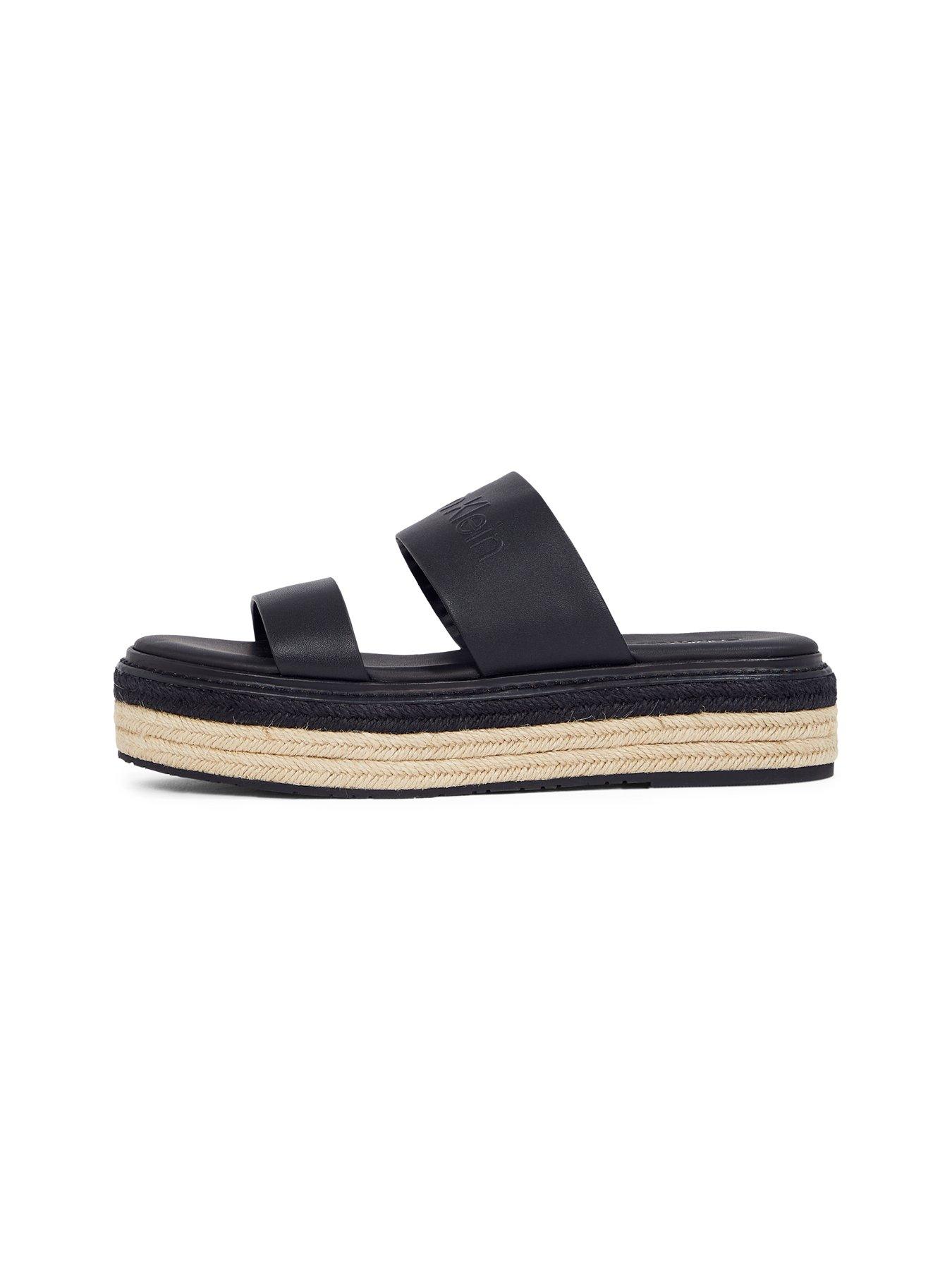 Image 5 of 5 of Calvin Klein Flatform Wedge Slide - Black